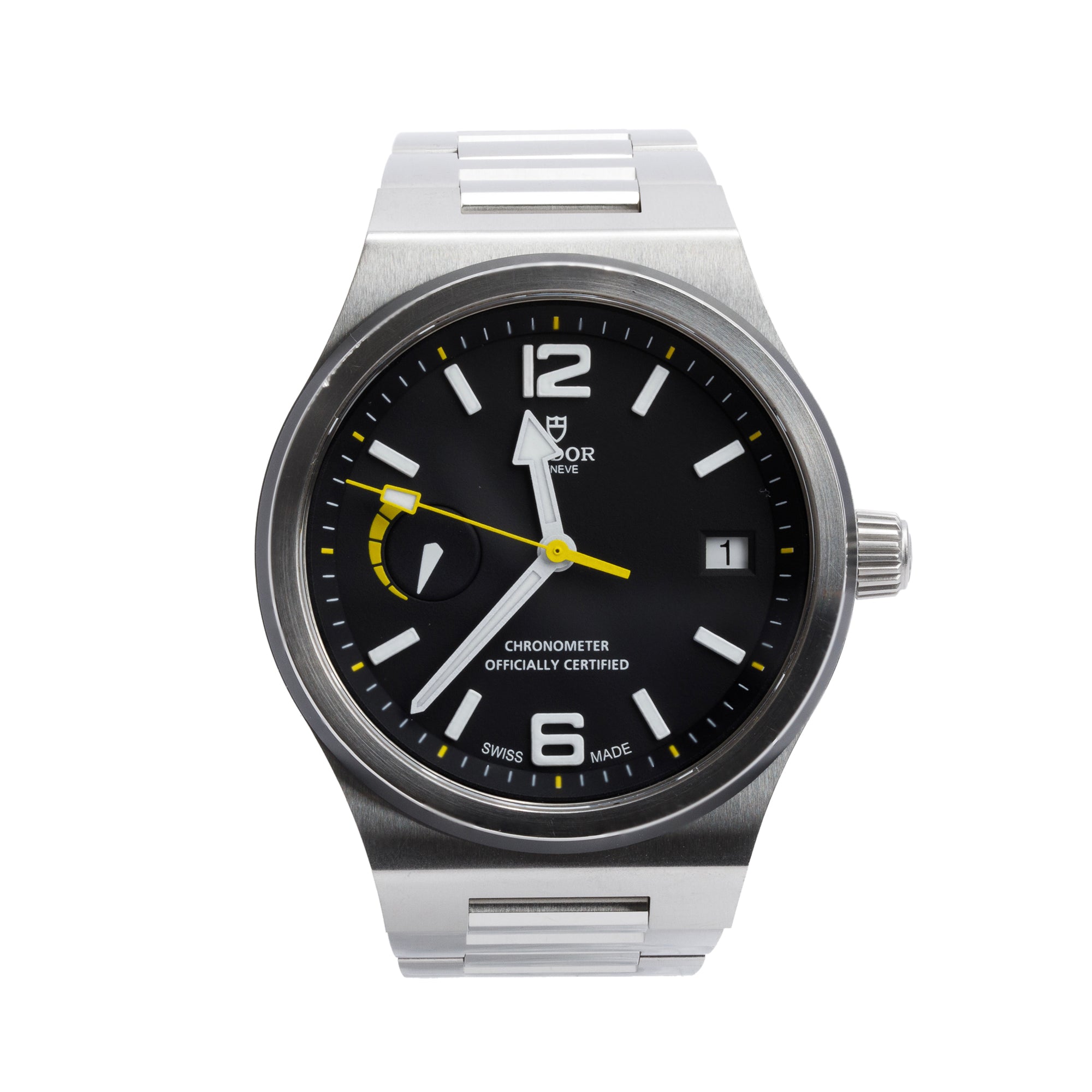 Tudor Stainless Steel North Flag 40 MM Automatic Watch 91210N w/ Box & Papers