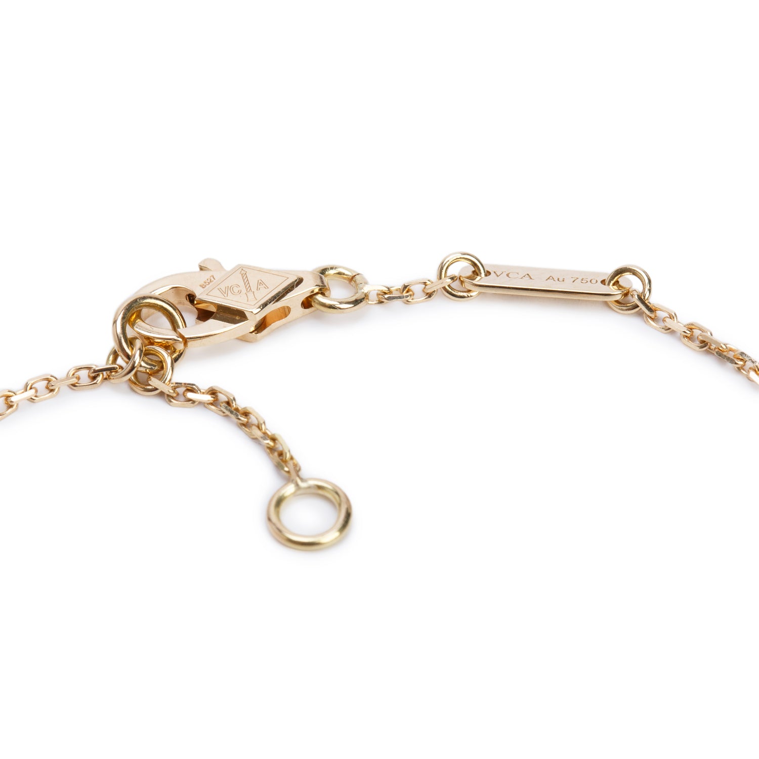 Van Cleef & Arpels 2026 18k Yellow Gold Sweet Alhambra 1 Motif Mother of Pearl Bracelet w/ Box & Certificate