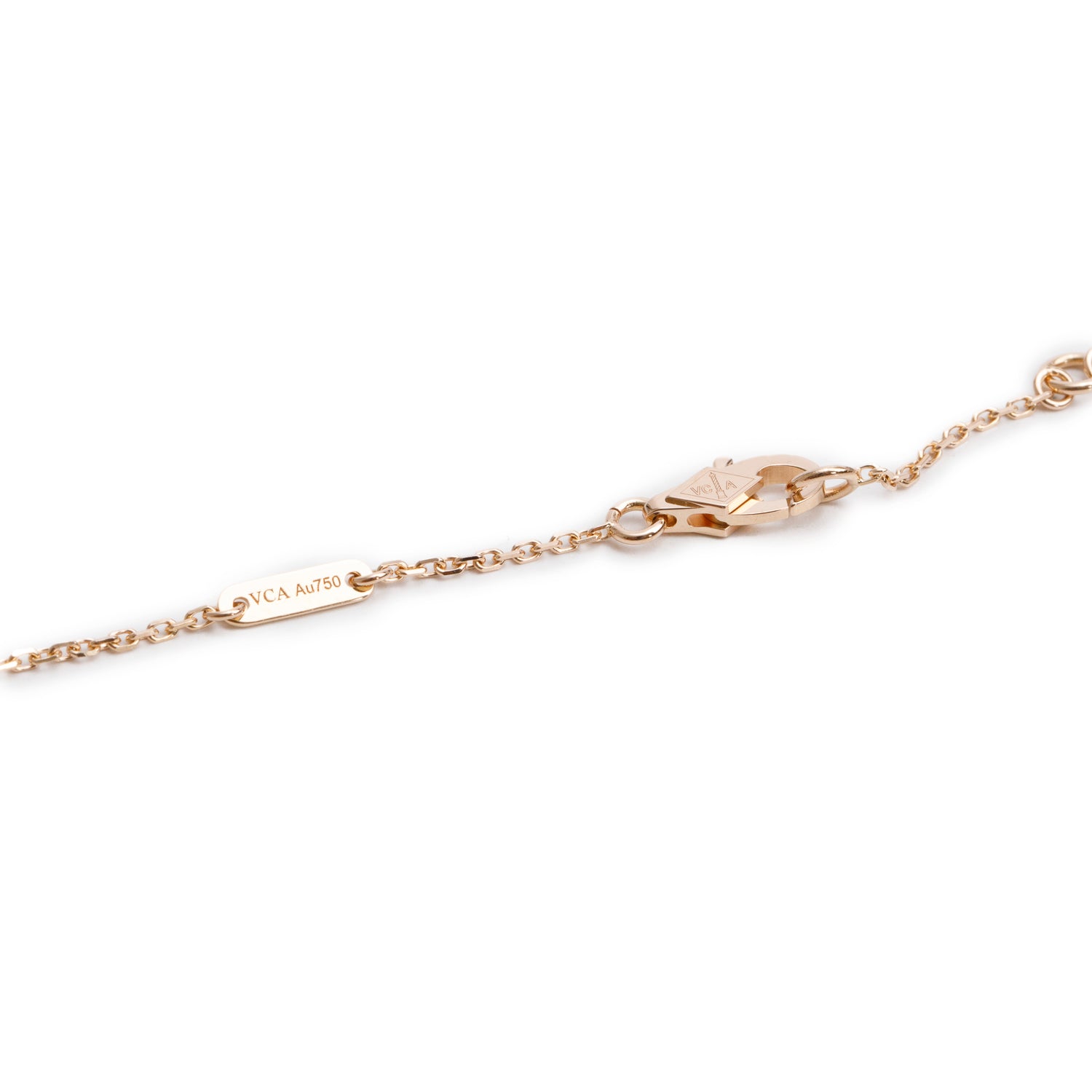 Van Cleef & Arpels 2023 18k Rose Gold Sweet Alhambra Carnelian Pendant Necklace w/ Box, Receipt & Certificate