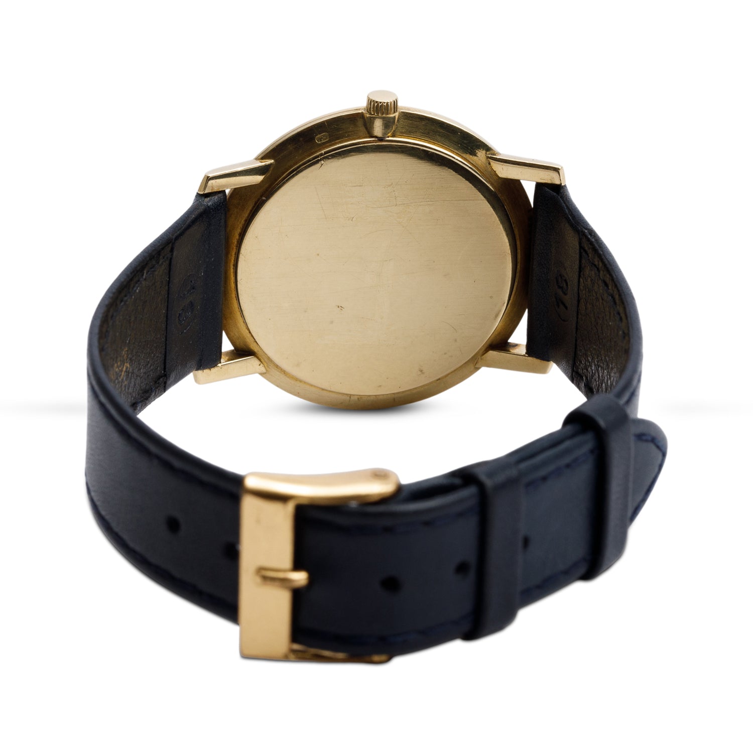 Vacheron Constantin Vintage 18k Yellow Gold Patrimony 32 Watch Blue Dial