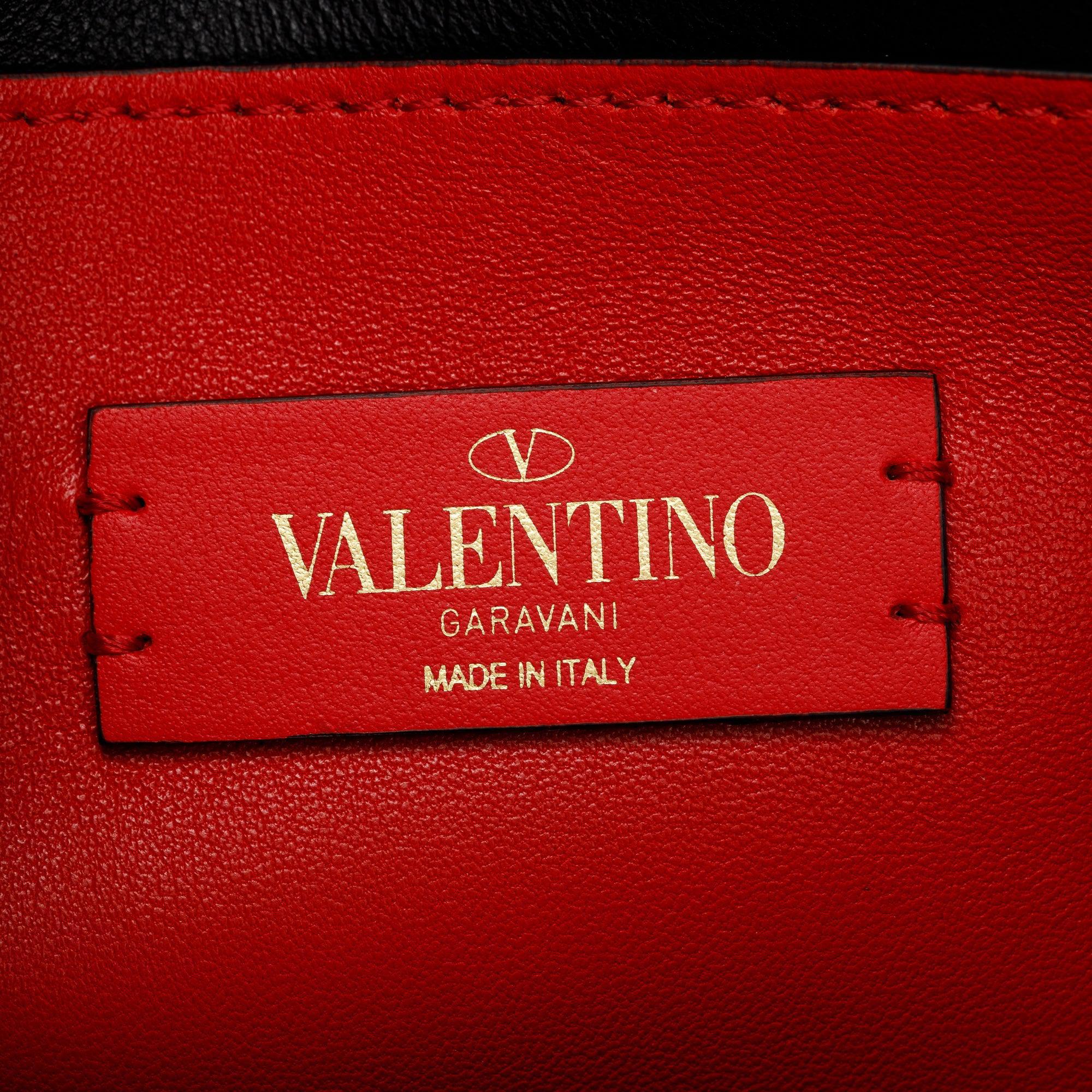 Valentino Beige Calfskin Leather Small V-Lock Shoulder Bag