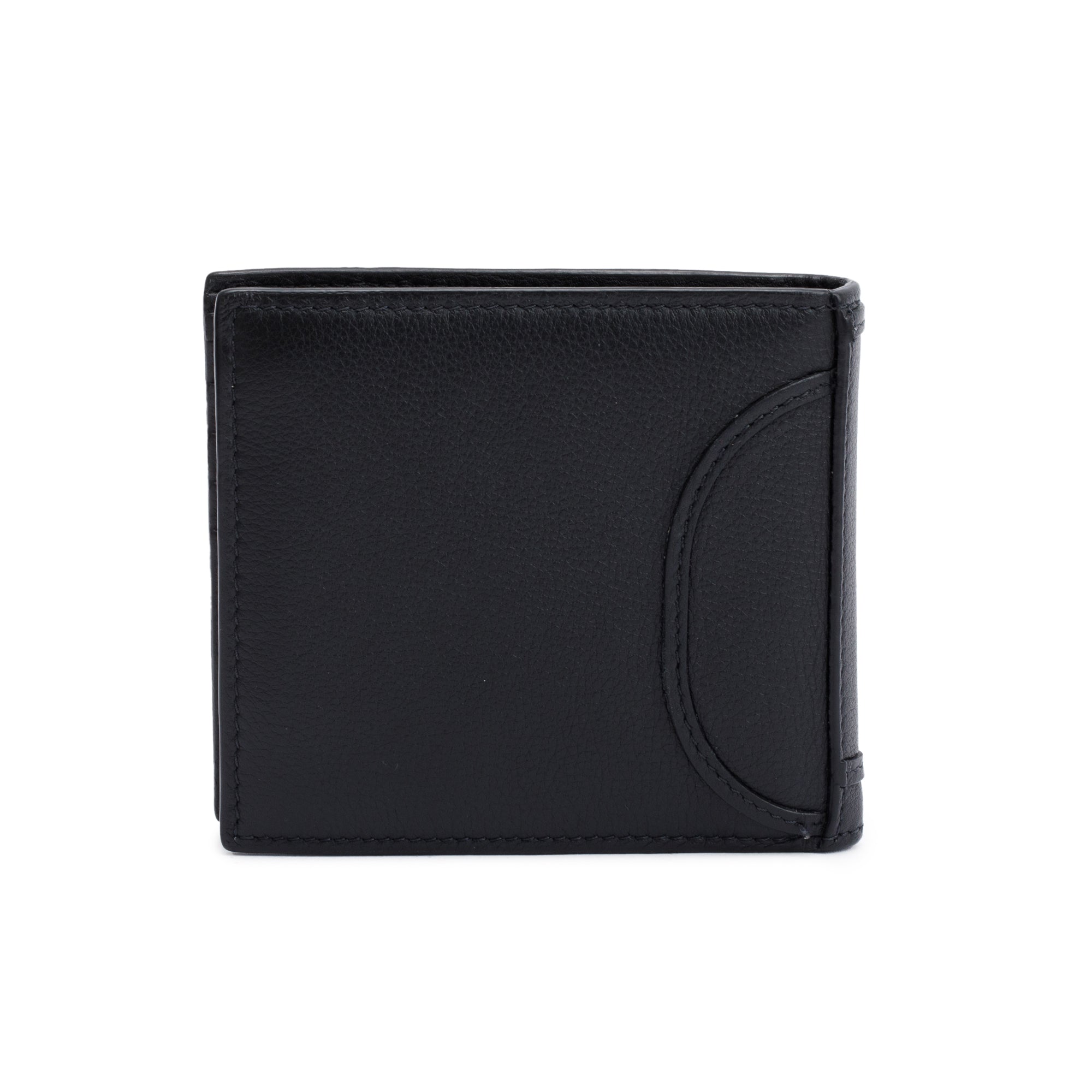 Valentino Black Calfskin Go Logo Bifold Wallet w/ Box