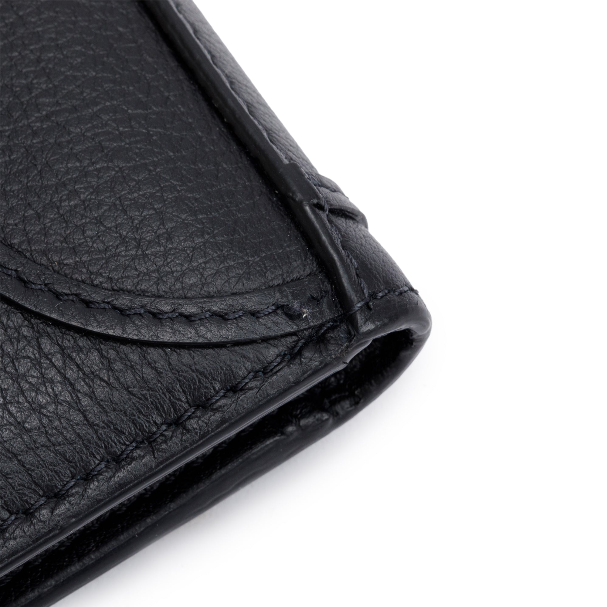 Valentino Black Calfskin Go Logo Bifold Wallet w/ Box