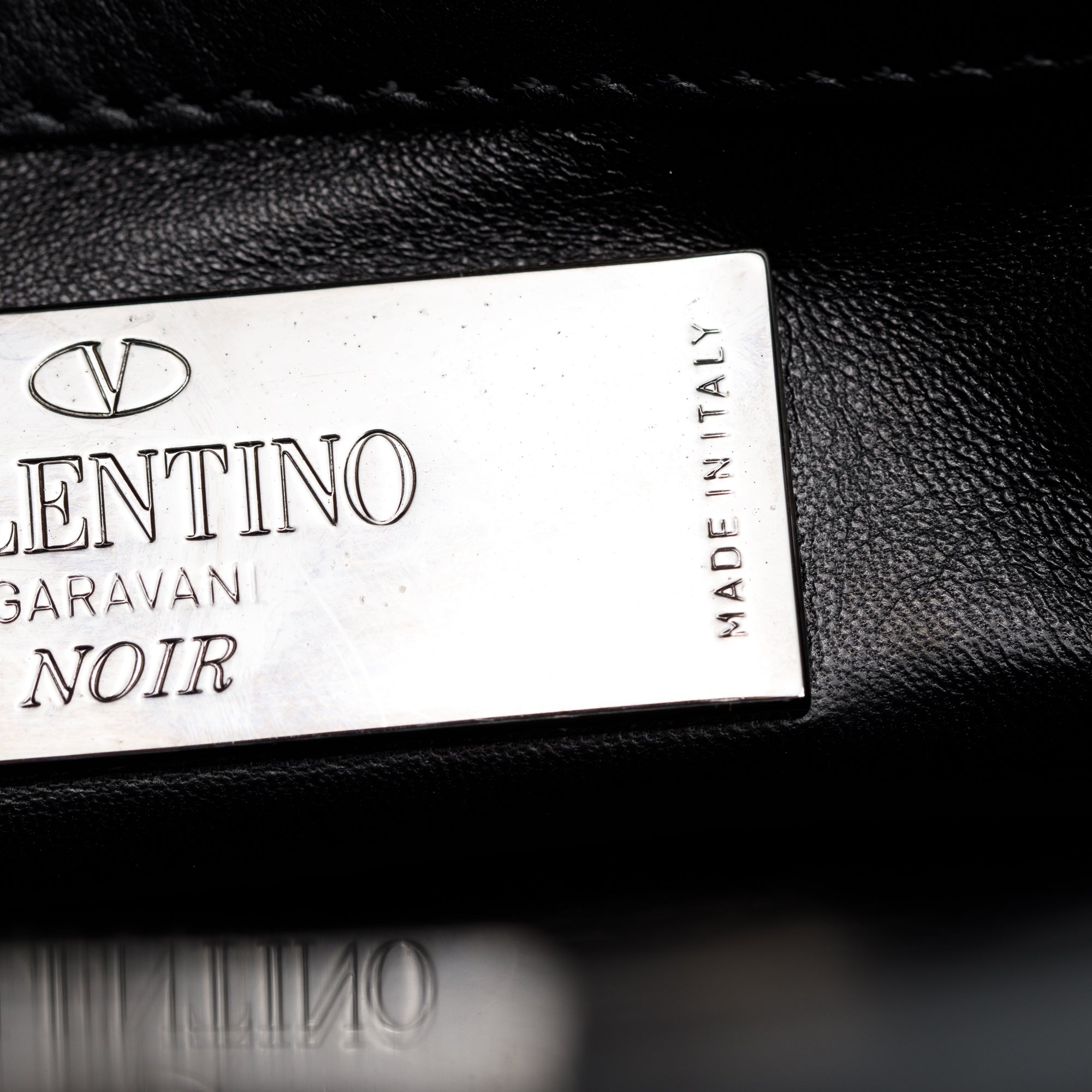 Valentino Black Calfskin Leather Small Rockstud Tote Bag w/ Strap