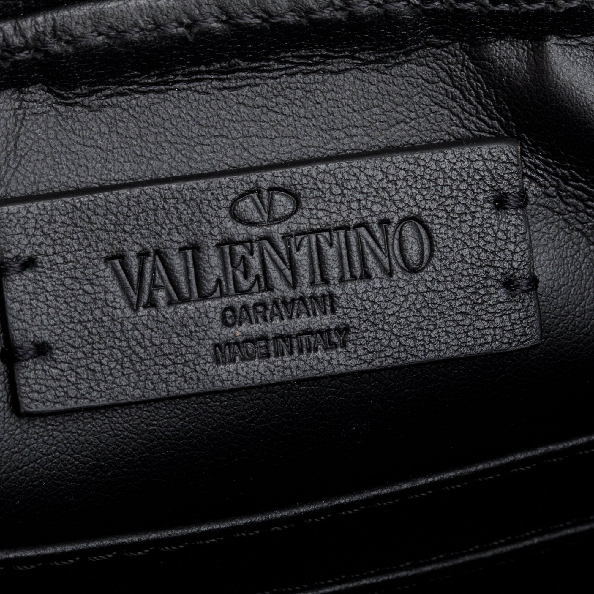 Valentino Black Nylon Leather Trimmed Vlogo Signature Small Belt Bag
