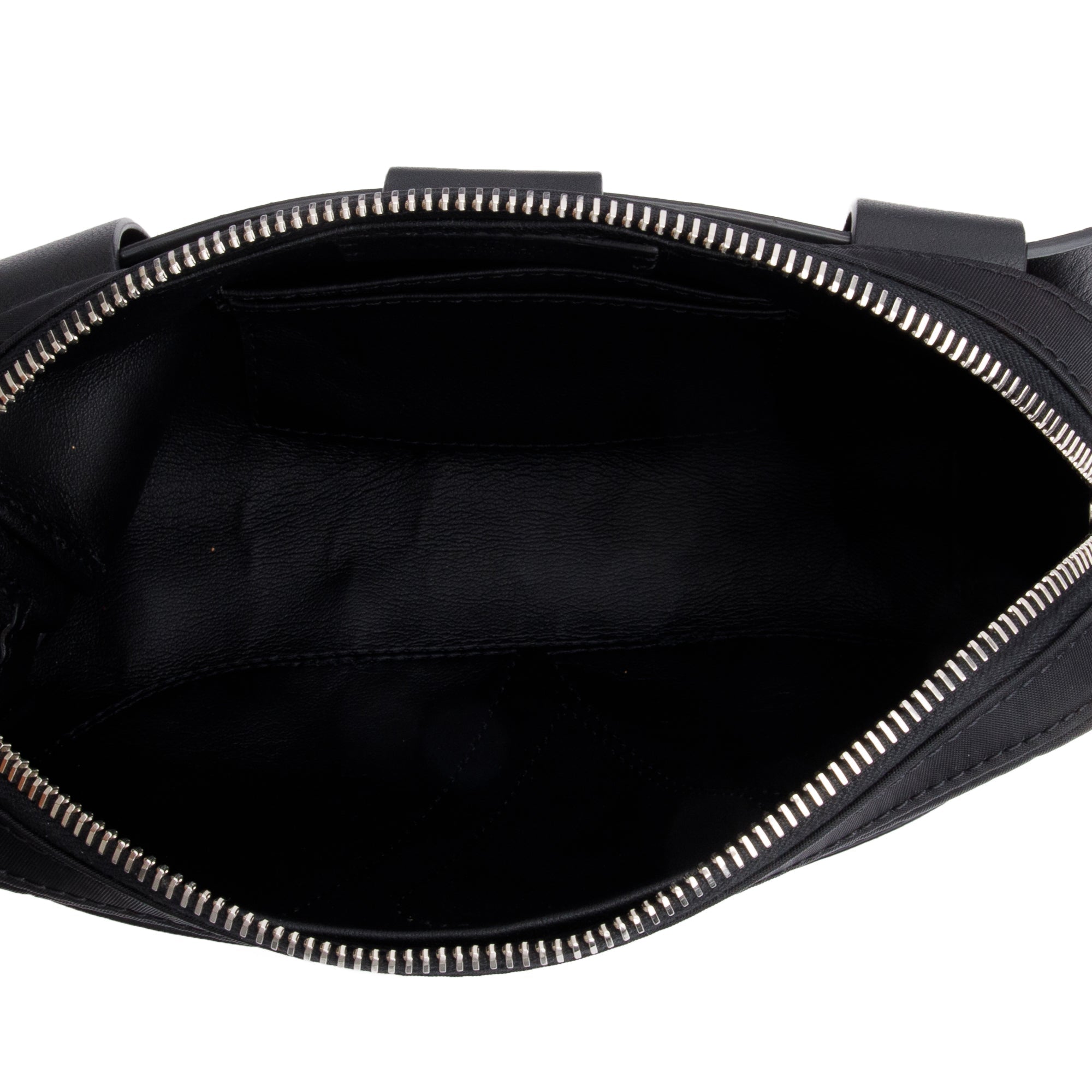 Valentino Black Nylon Leather Trimmed Vlogo Signature Small Belt Bag