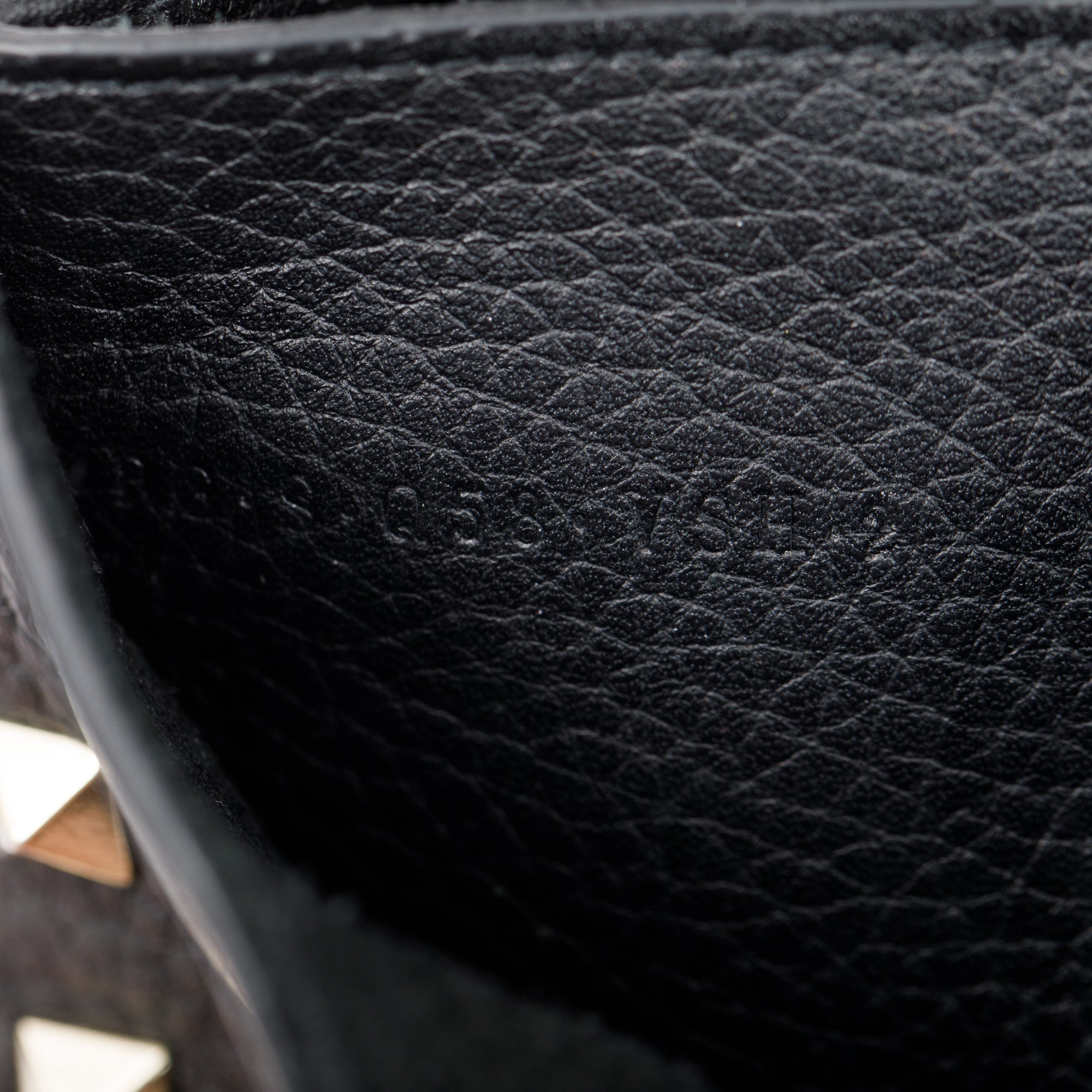 Valentino Black Pebbled Calfskin Rockstud Envelope Wallet on Chain w/ Box