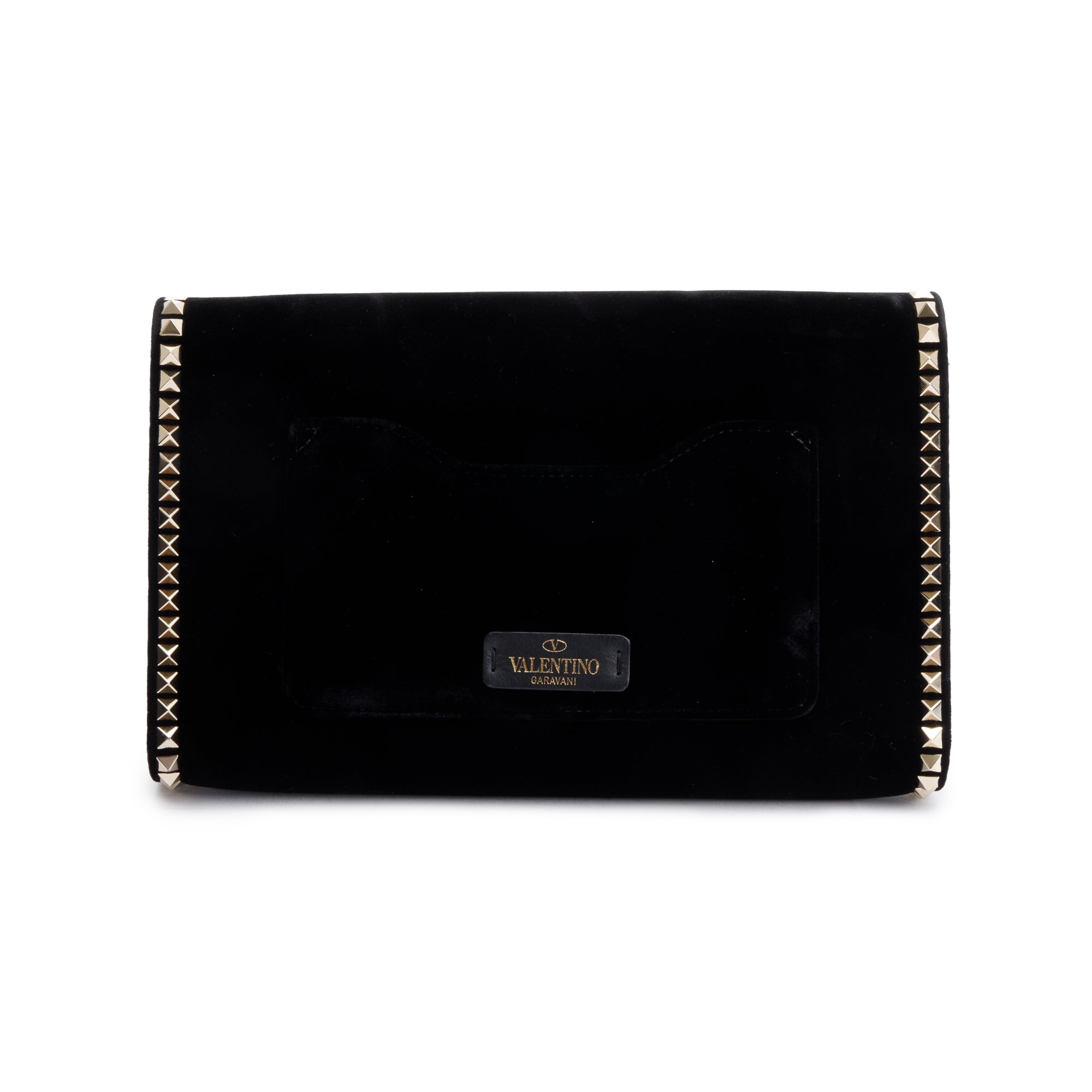 Valentino Black Velvet Rockstud No Limit Flap Bag