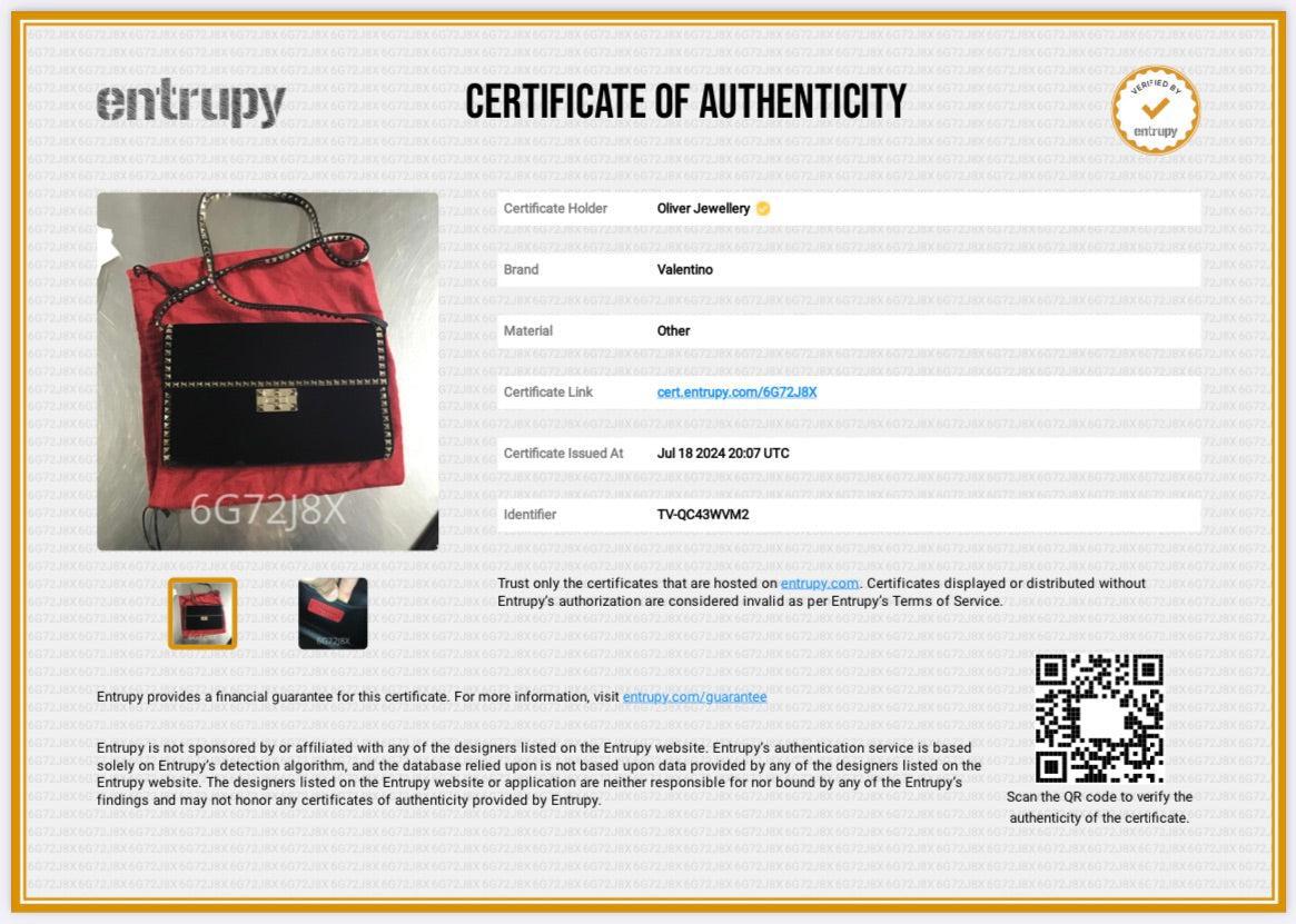 Valentino Black Velvet Rockstud No Limit Flap Bag