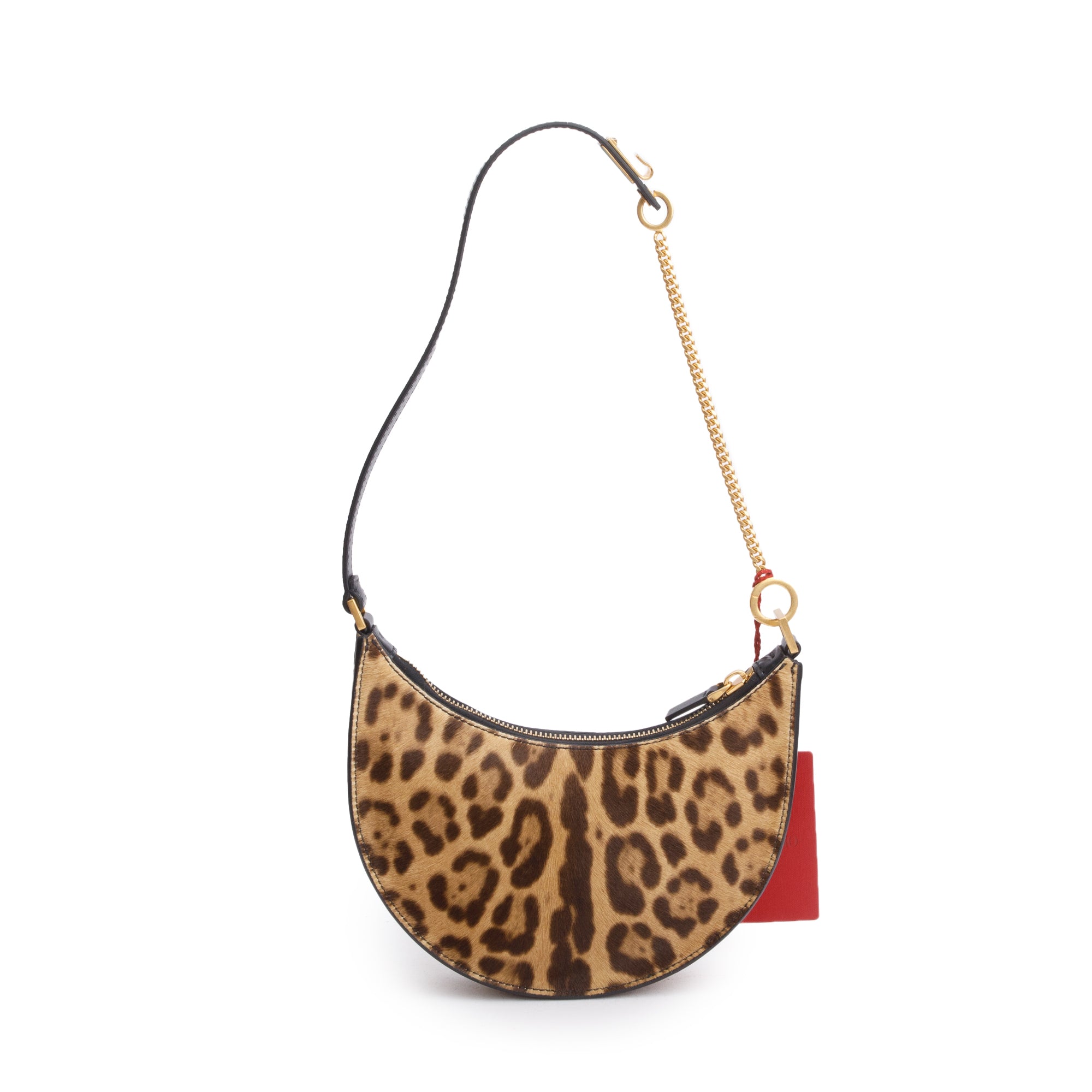 Valentino Calf Hair Leopard Print Mini Vlogo Hobo Bag w/ Box