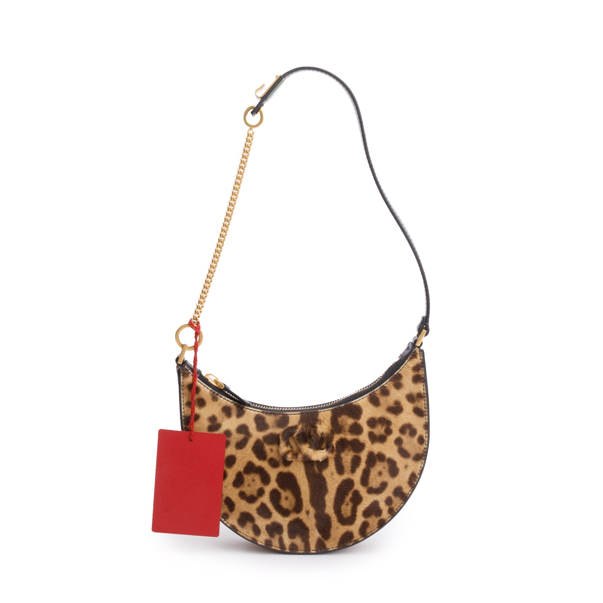Valentino Calf Hair Leopard Print Mini Vlogo Hobo Bag w/ Box