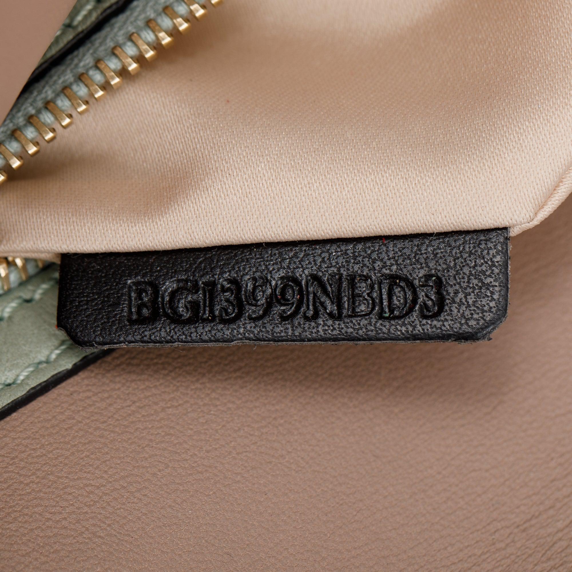 Valentino Green Calfskin Leather Rockstud Wristlet Clutch