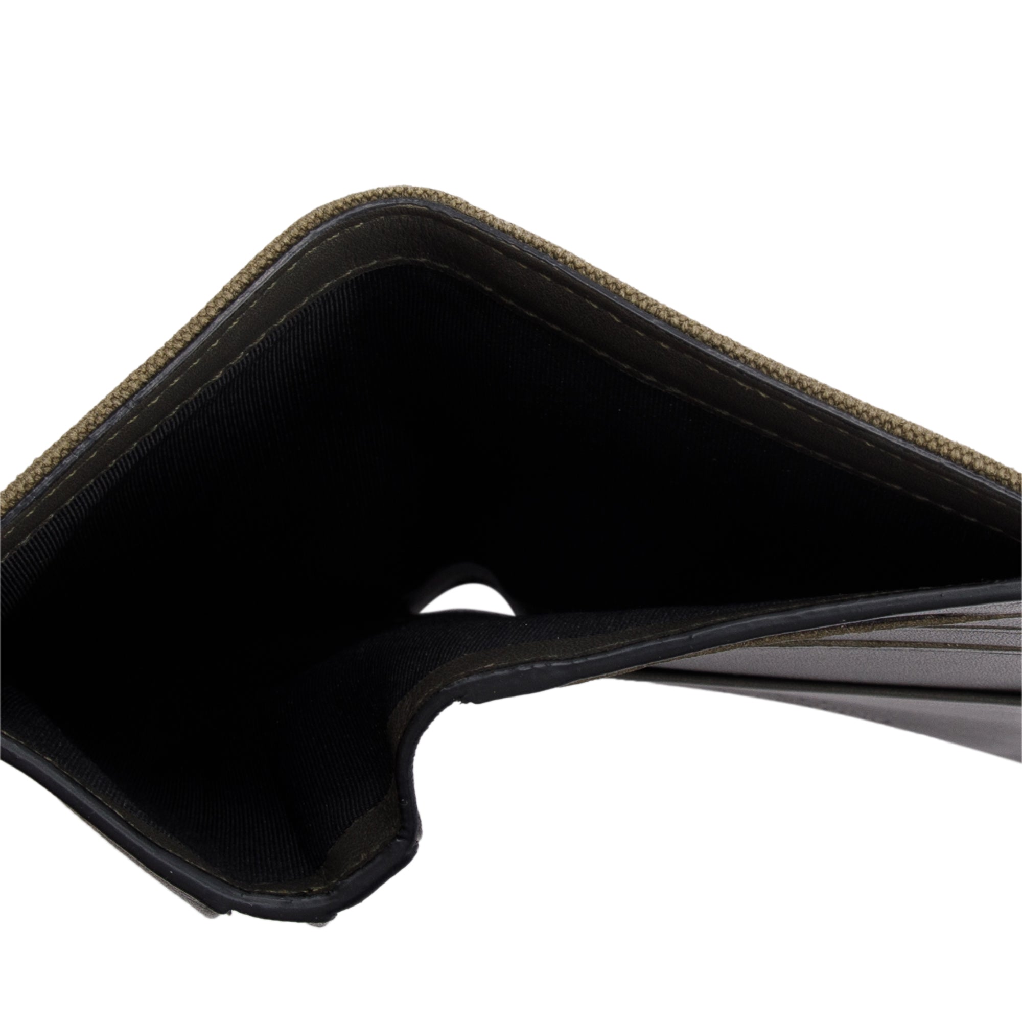 Valentino Green Canvas VLTN Rockstud Card Holder w/ Box