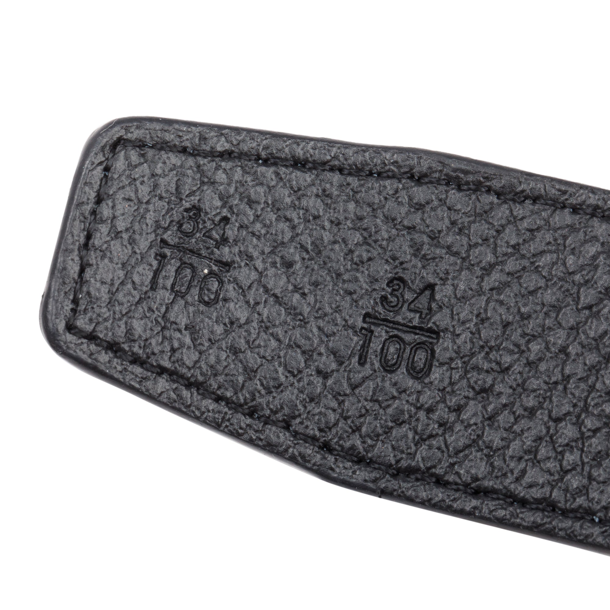 Valentino Grey/Black Calfskin Leather Crystal Vlogo Signature 30 MM Leather Belt, 100 34