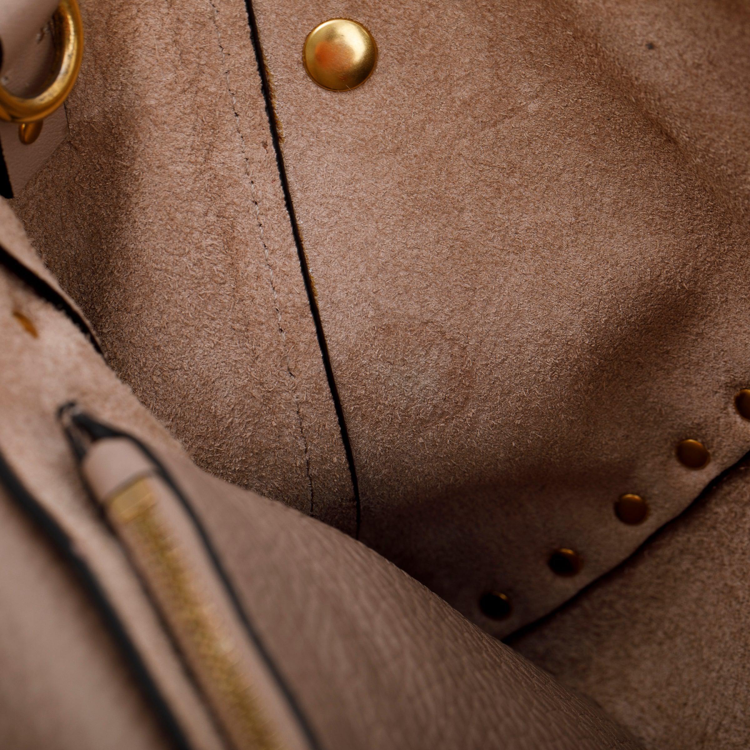 Valentino Pink Grained Calfskin Medium Rockstud Hype Shoulder Bag