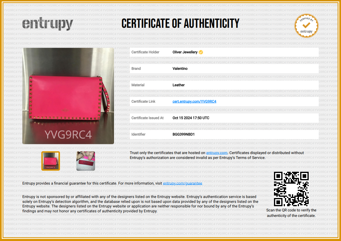 Valentino Pink Smooth Calfskin Leather Rockstud Wristlet Clutch w/ Wrist Strap