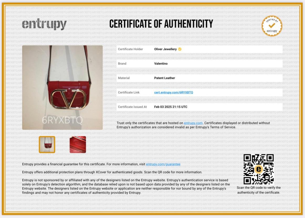 Valentino Red Patent Leather Small Supervee Crossbody Bag