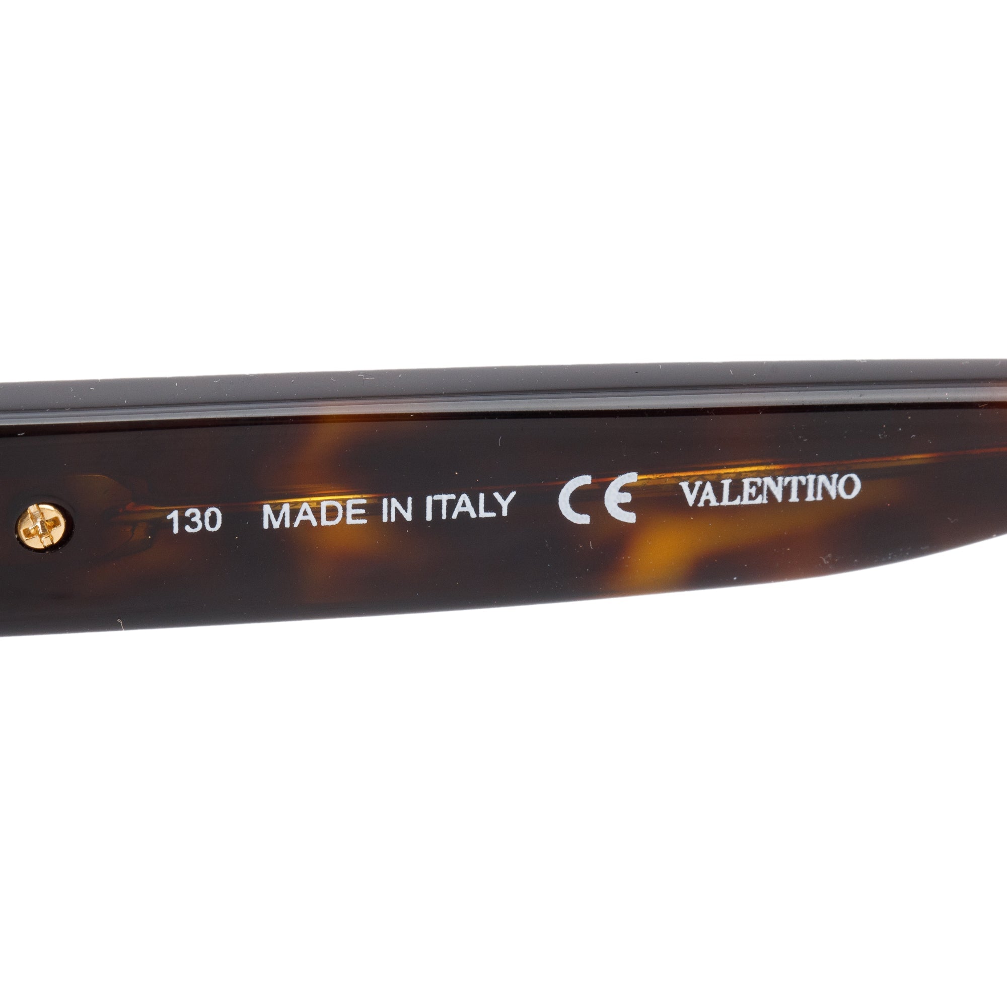 Valentino V677S Havana Acetate Rockstud Sunglasses w/ Case