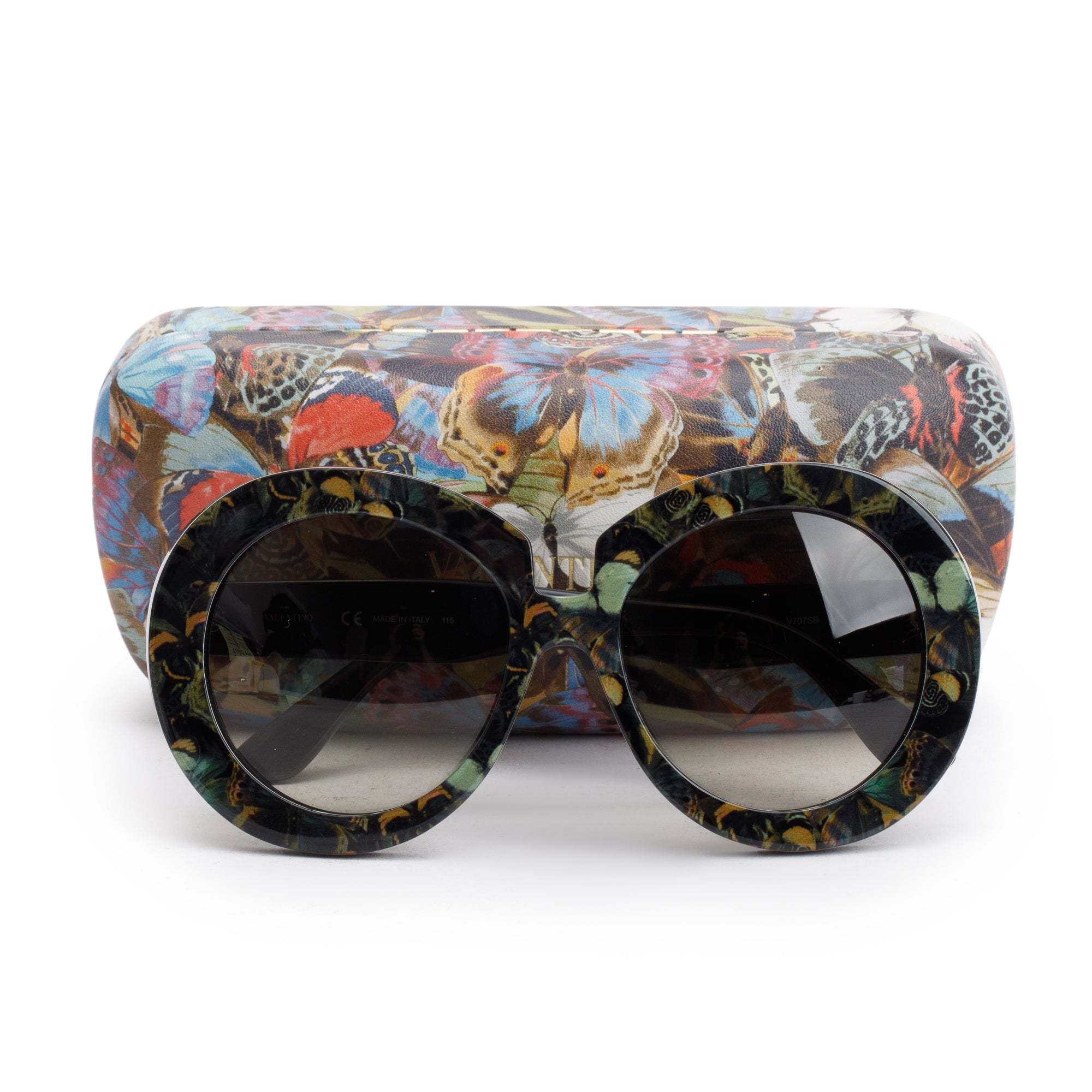 Valentino V707SB Camu Butterfly Sunglasses w/ Case
