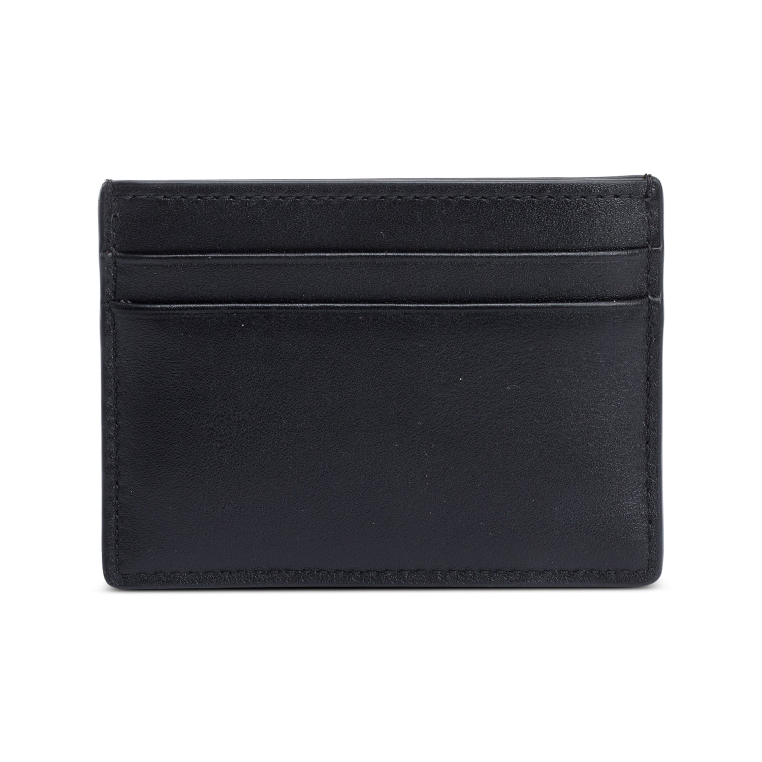 Valentino X Undercover Skull Logo Black Leather Card Holder
