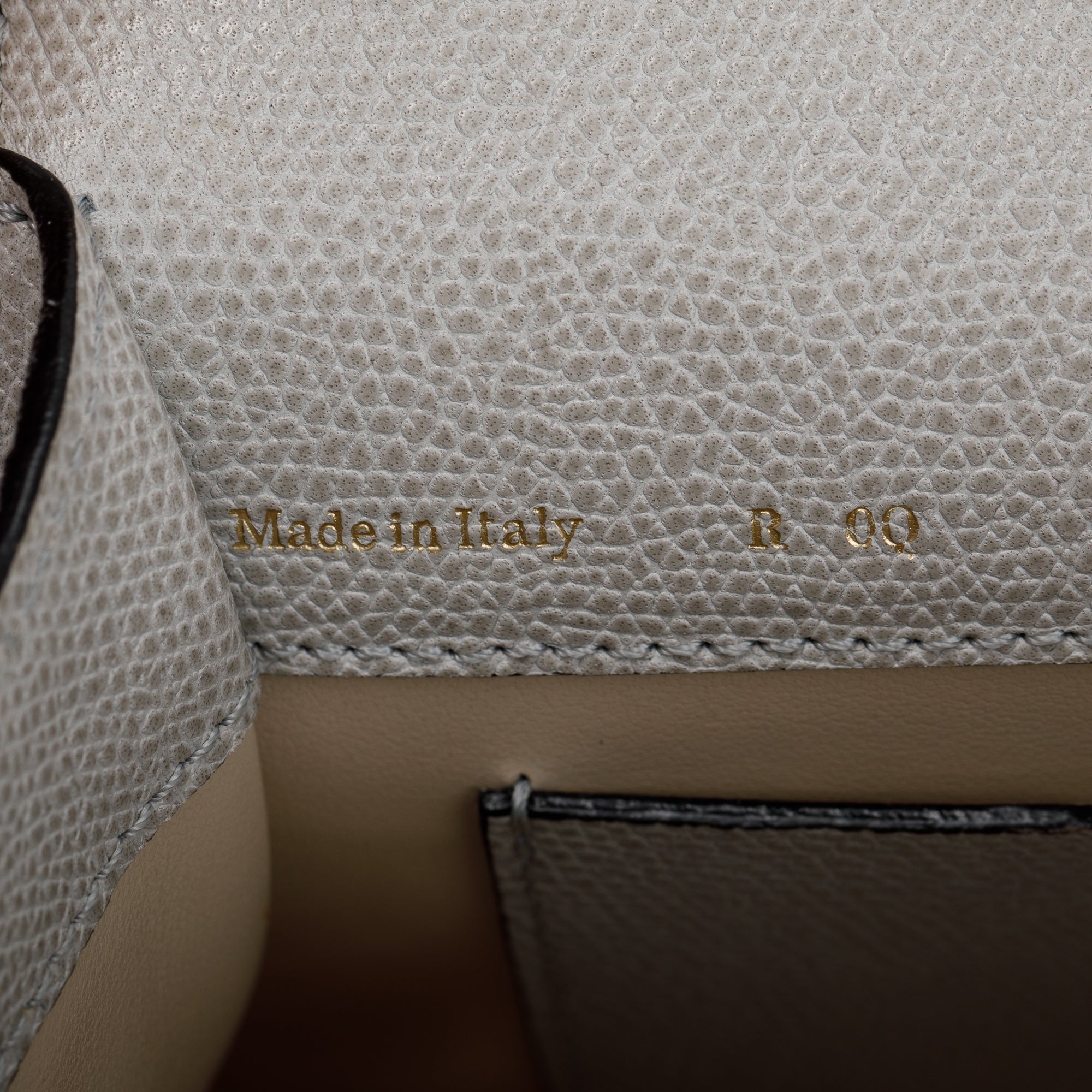 Valextra Grey Leather Iside Micro Top Handle Flap Bag w/ Strap