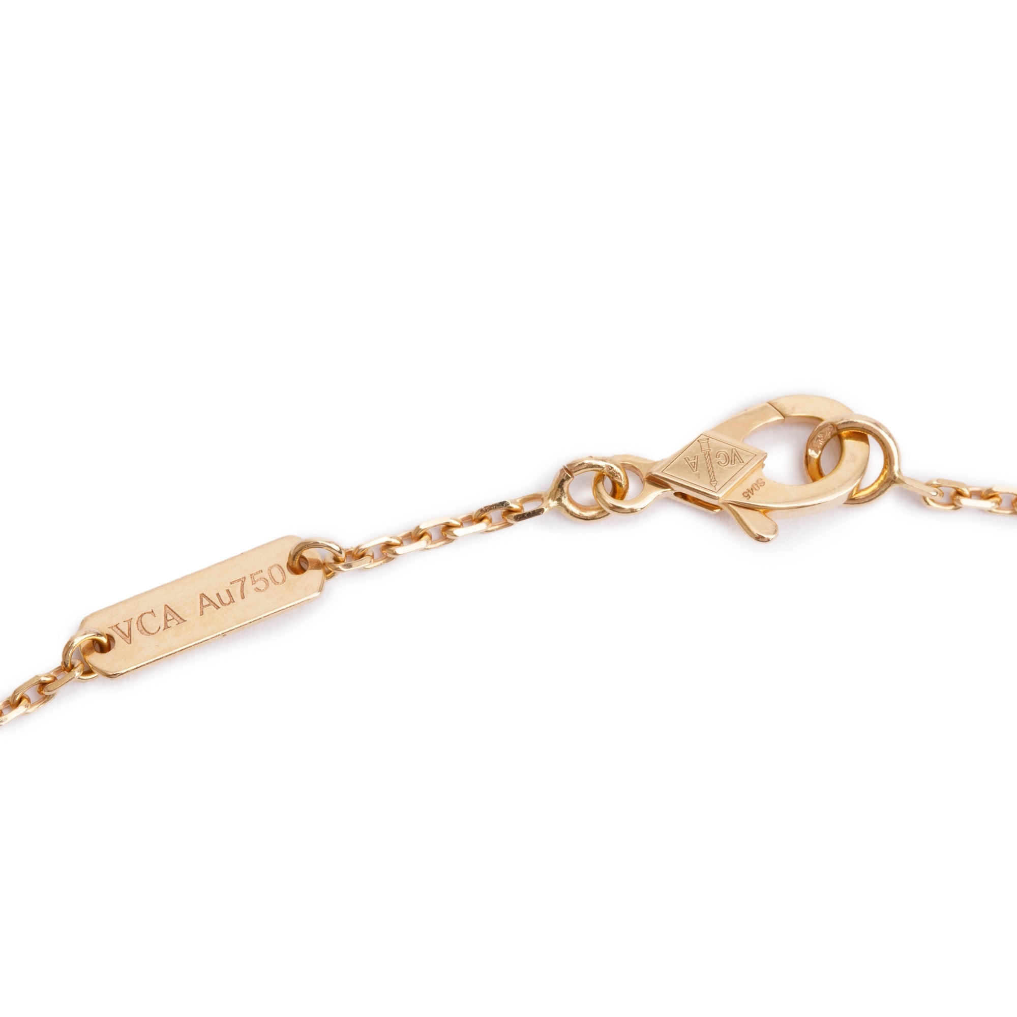 Van Cleef & Arpels 18k Rose Gold Grey Mother of Pearl Vintage Alhambra Pendant Necklace w/ Box & Certificate