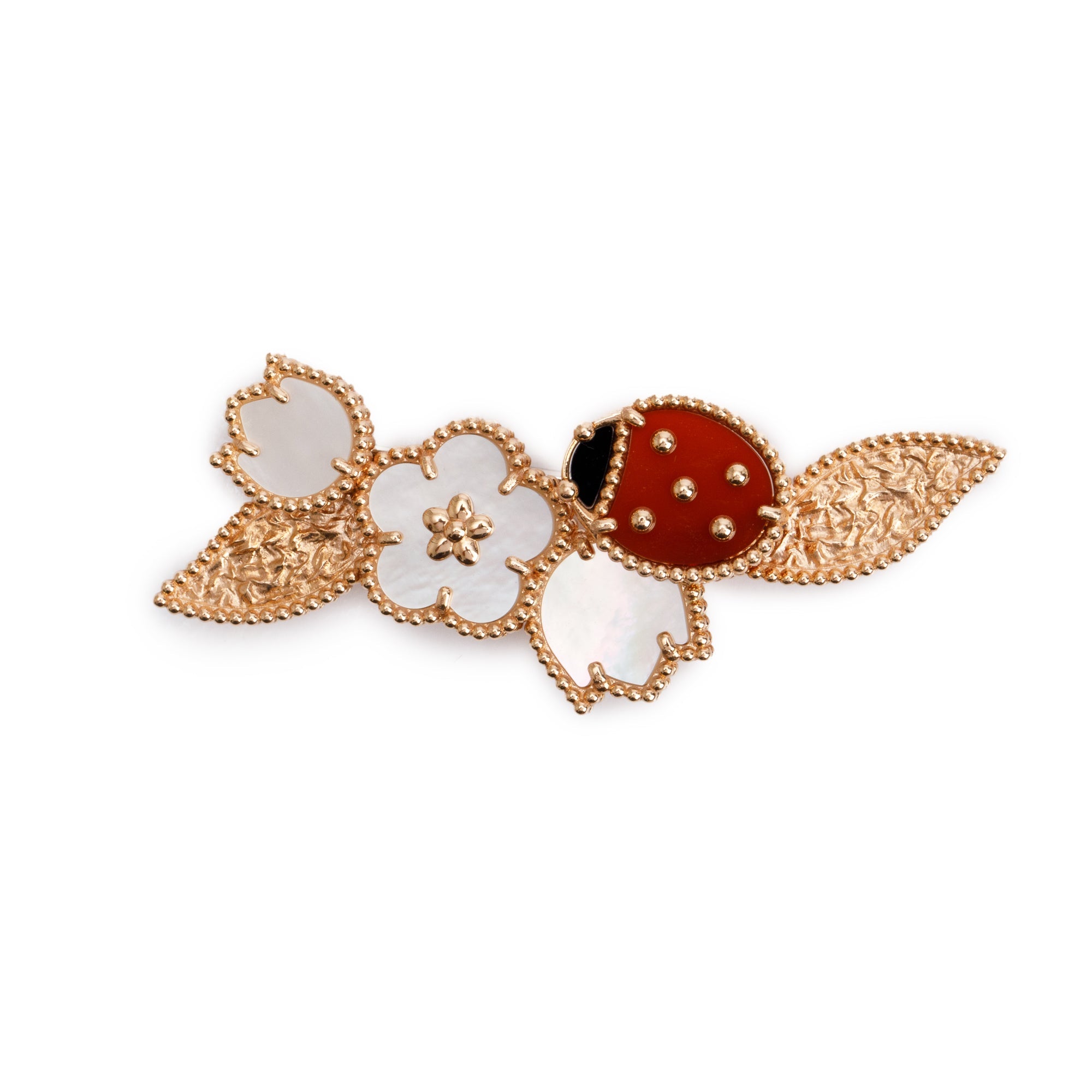 Van Cleef & Arpels 18k Rose Gold Lucky Spring Clip w/ Certificate