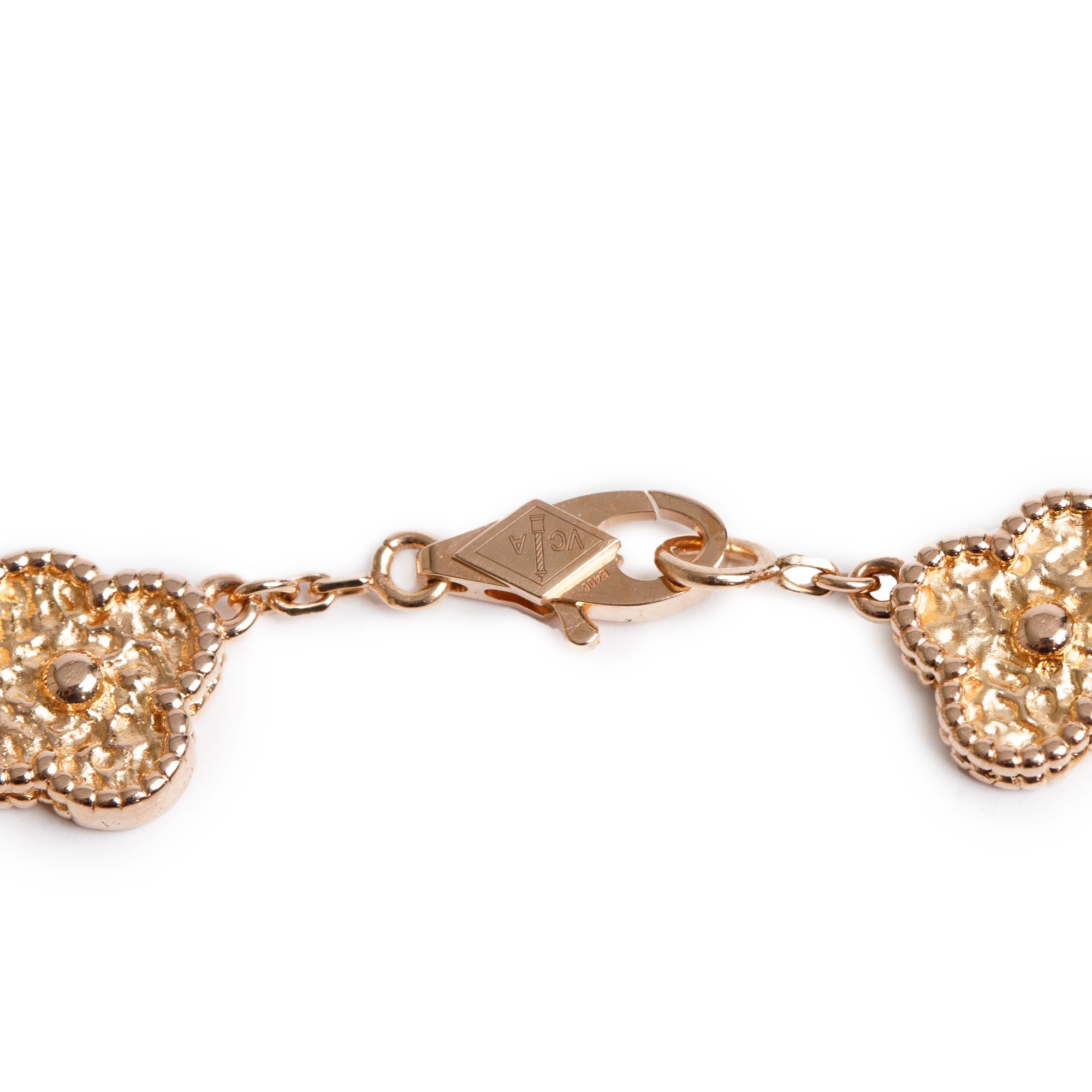 Van Cleef & Arpels 18k Rose Gold Sweet Alhambra 6 Motif Bracelet