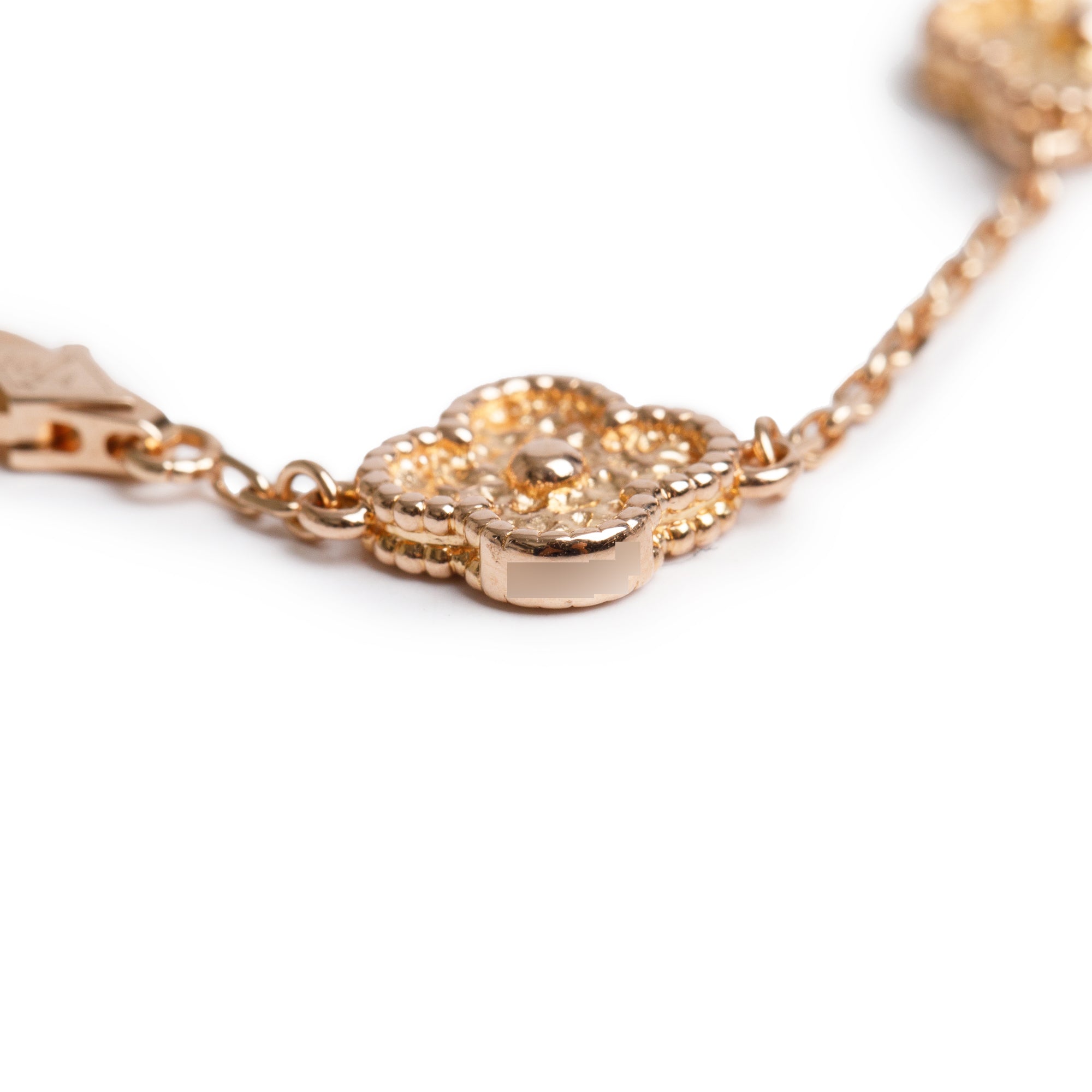 Van Cleef & Arpels 18k Rose Gold Sweet Alhambra 6 Motif Bracelet