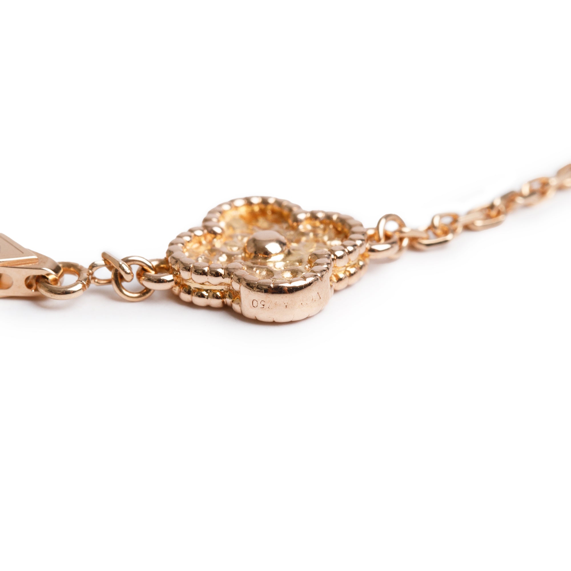 Van Cleef & Arpels 18k Rose Gold Sweet Alhambra 6 Motif Bracelet