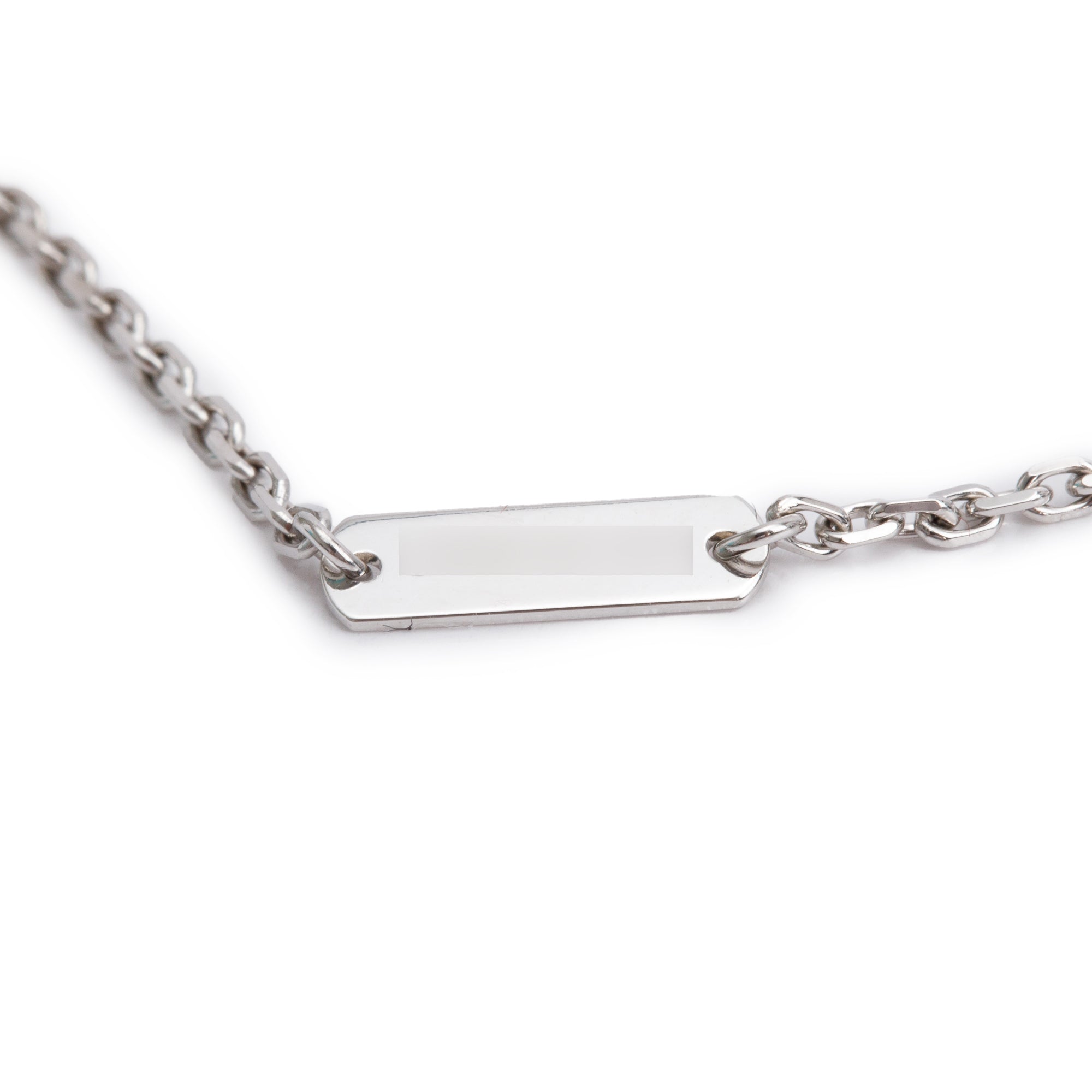 Van Cleef & Arpels 18k White Gold Vintage Alhambra Mother of Pearl Pendant Necklace w/ Box & Certificate