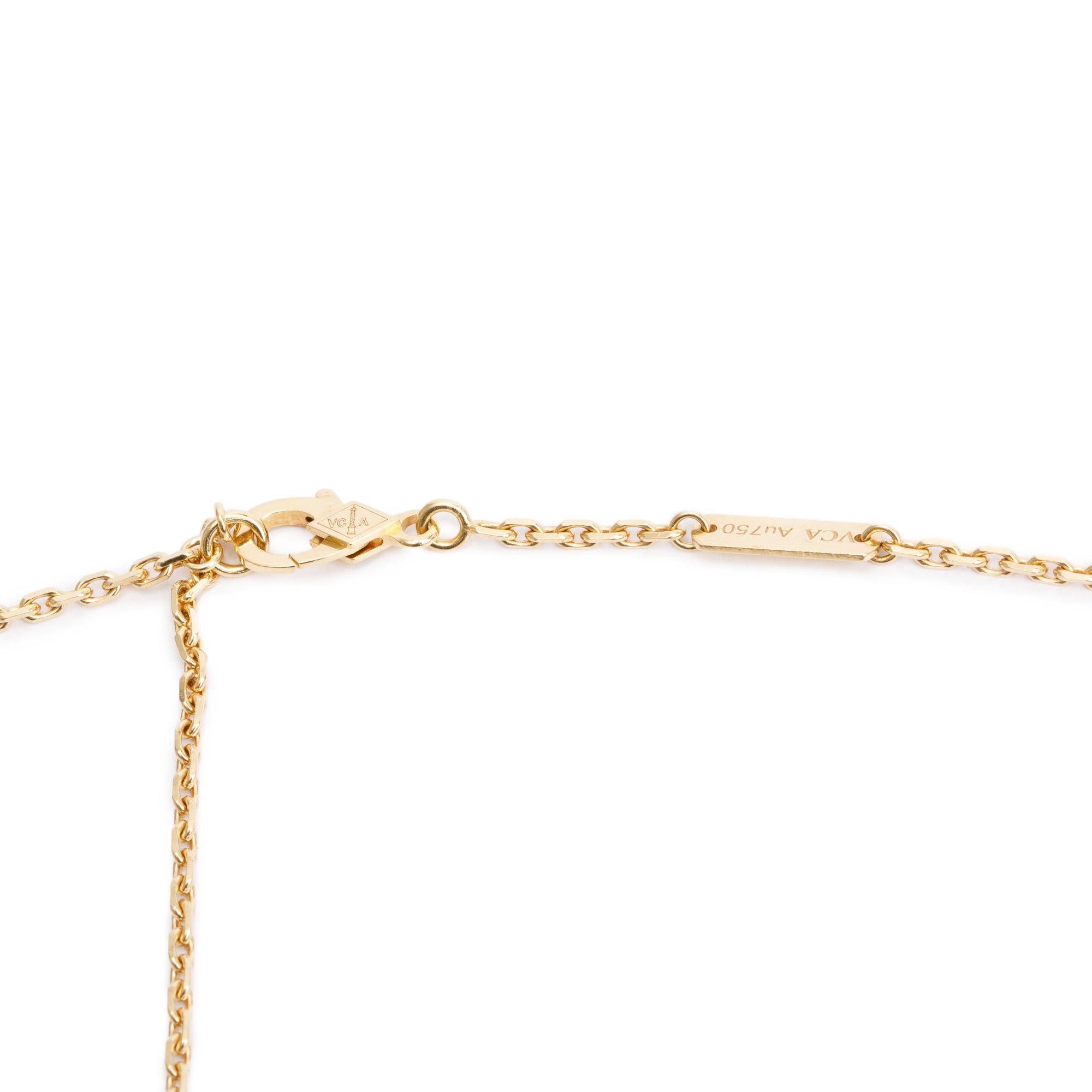 Van Cleef & Arpels 18k Yellow Gold Magic Alhambra Malachite Long Necklace, 1 Motif