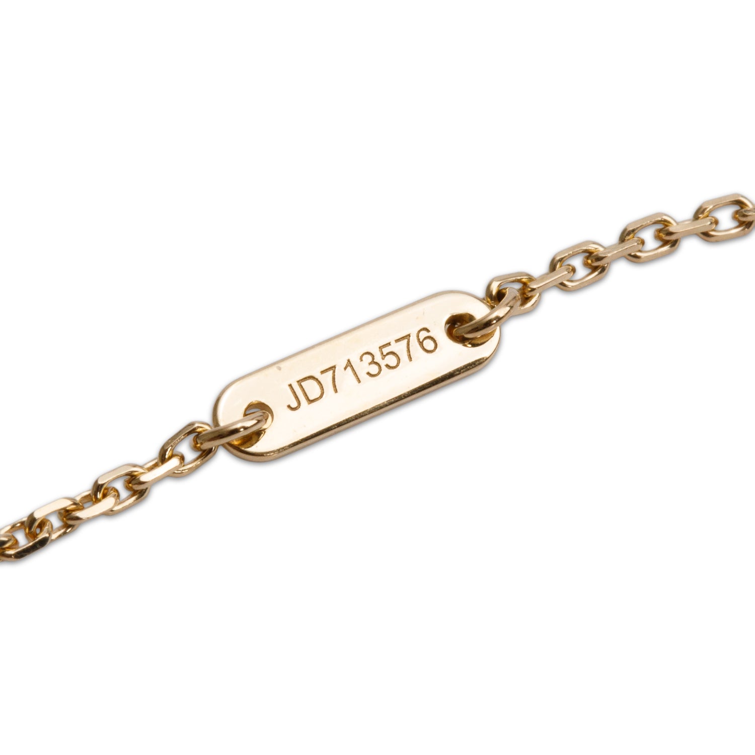 Van Cleef & Arpels 18k Yellow Gold Sweet Alhambra Mother of Pearl Pendant Necklace w/ Box