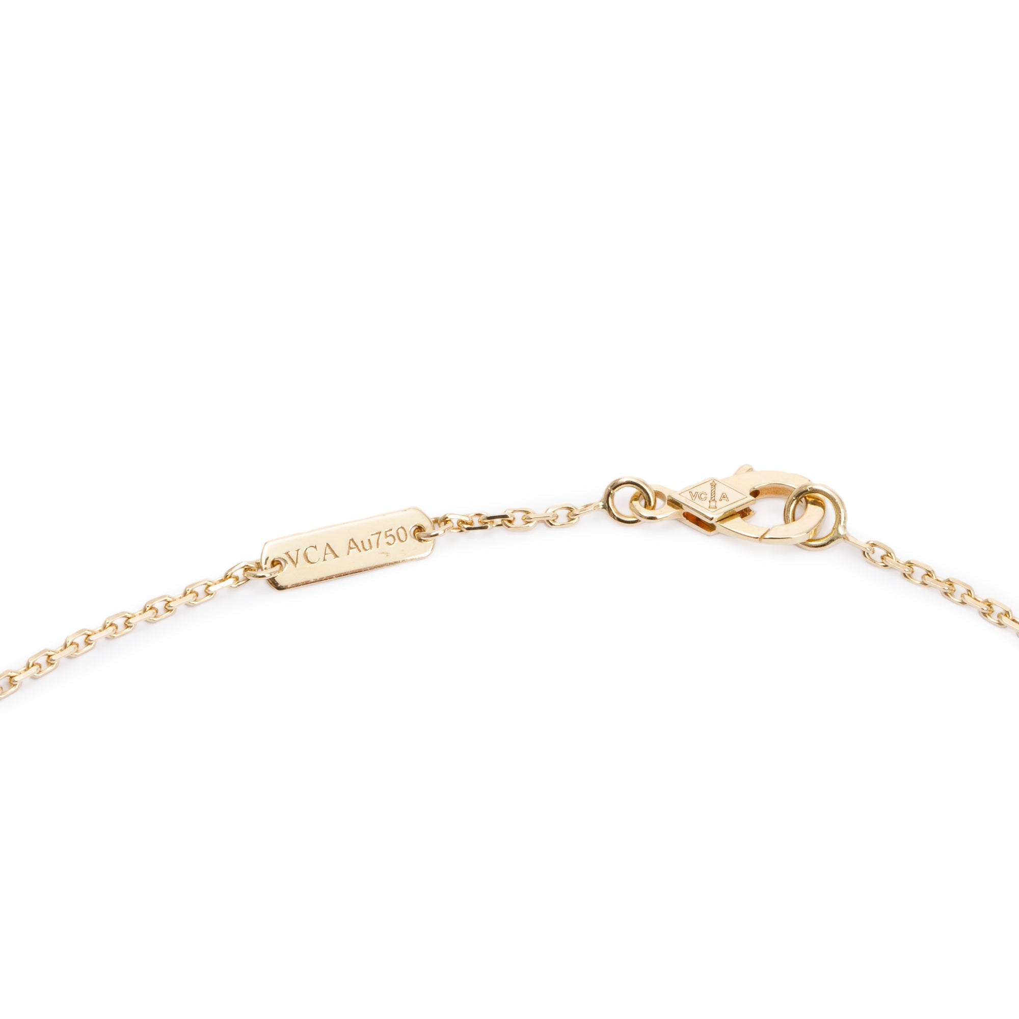 Van Cleef & Arpels 18k Yellow Gold Vintage Alhambra Black Onyx Pendant Necklace w/ Box, Certificate & Receipt