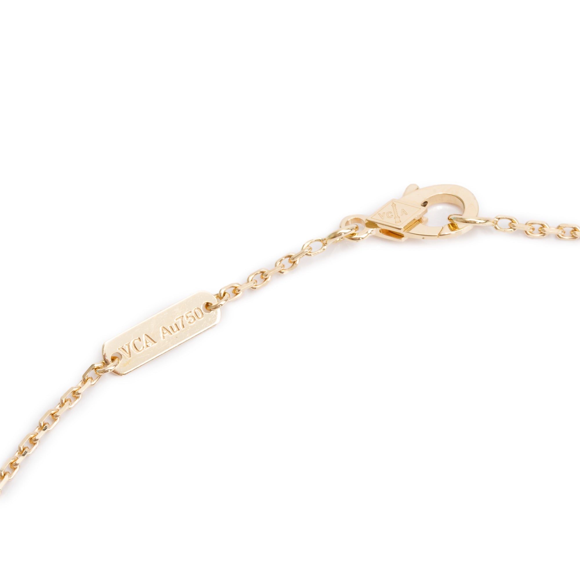 Van Cleef & Arpels 18k Yellow Gold Vintage Alhambra Black Onyx Pendant Necklace w/ Box, Receipt & Certificate