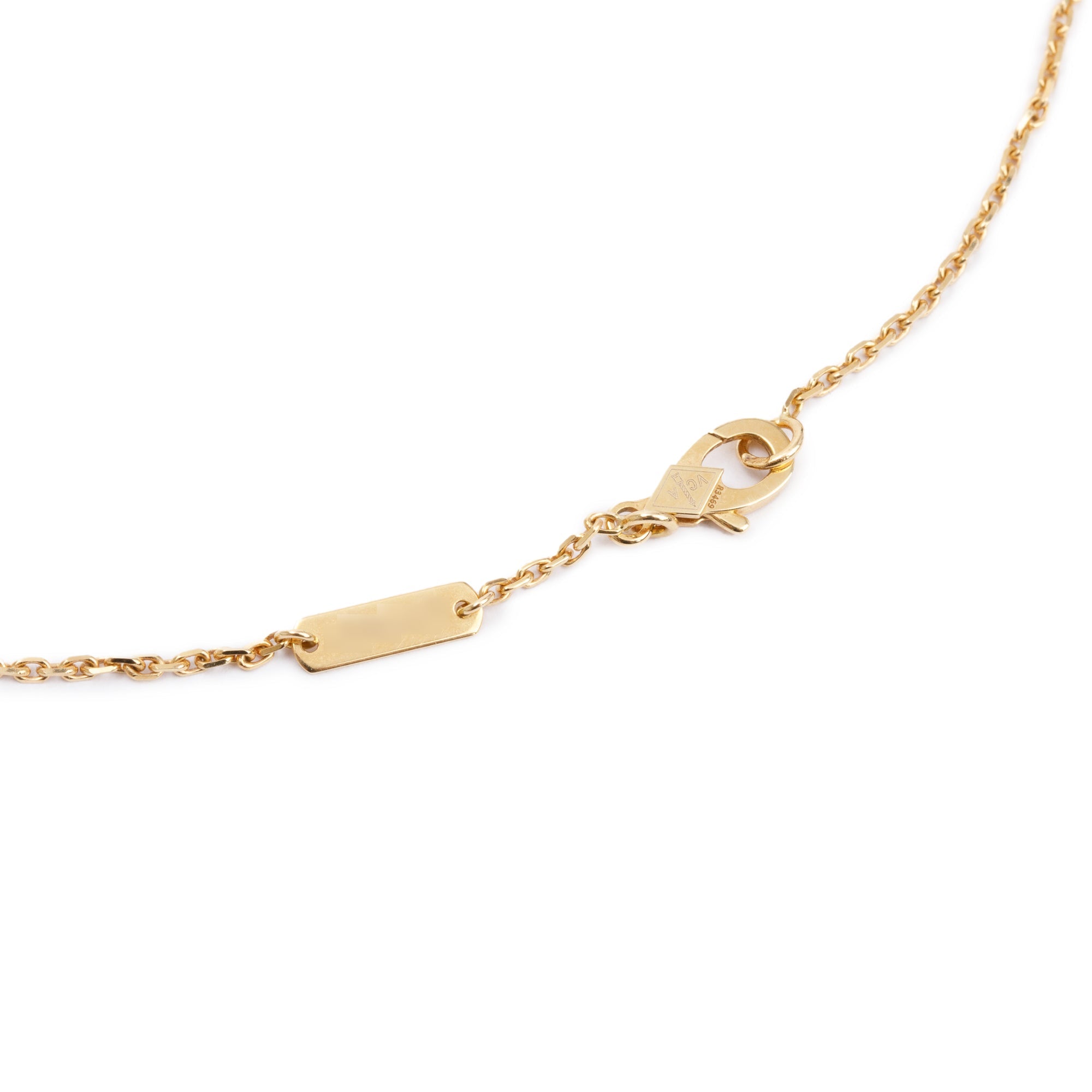Van Cleef & Arpels 18k Yellow Gold Vintage Alhambra Black Onyx Pendant Necklace w/ Receipt & Certificate