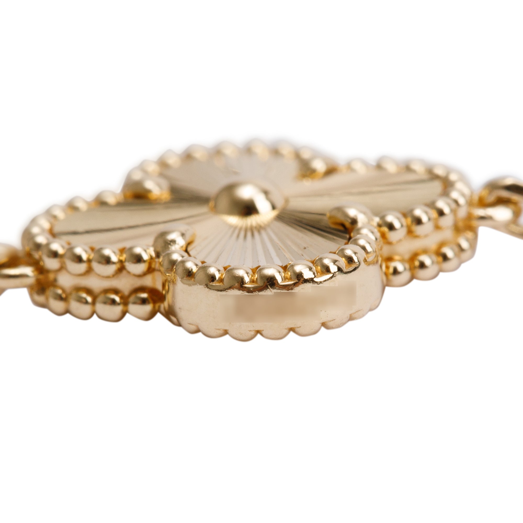 Van Cleef & Arpels 2021 18k Yellow Gold Vintage Alhambra 5 Motif Bracelet w/ Box & Certificate