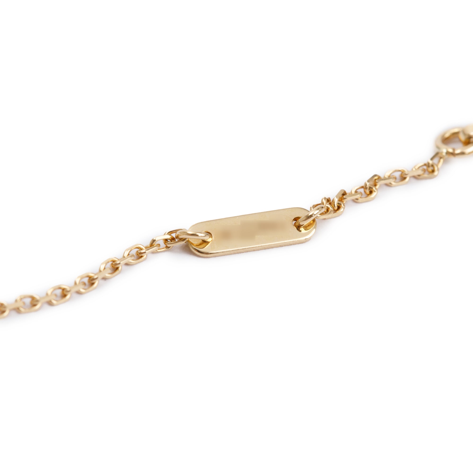 Van Cleef & Arpels 2023 18k Yellow Gold Sweet Alhambra Mother of Pearl Butterfly Pendant Necklace w/ Box, Receipt & Certificate