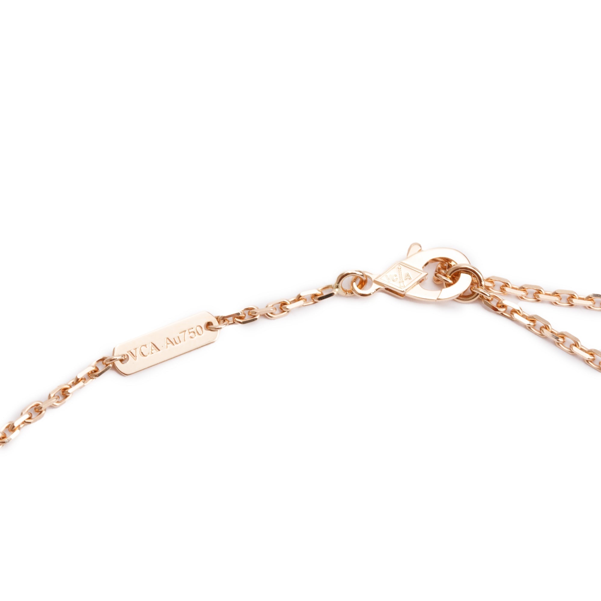 Van Cleef & Arpels 2024 18k Rose Gold Diamond Frivole Pendant Necklace,Small Model w/ Box, Receipt & Certificate