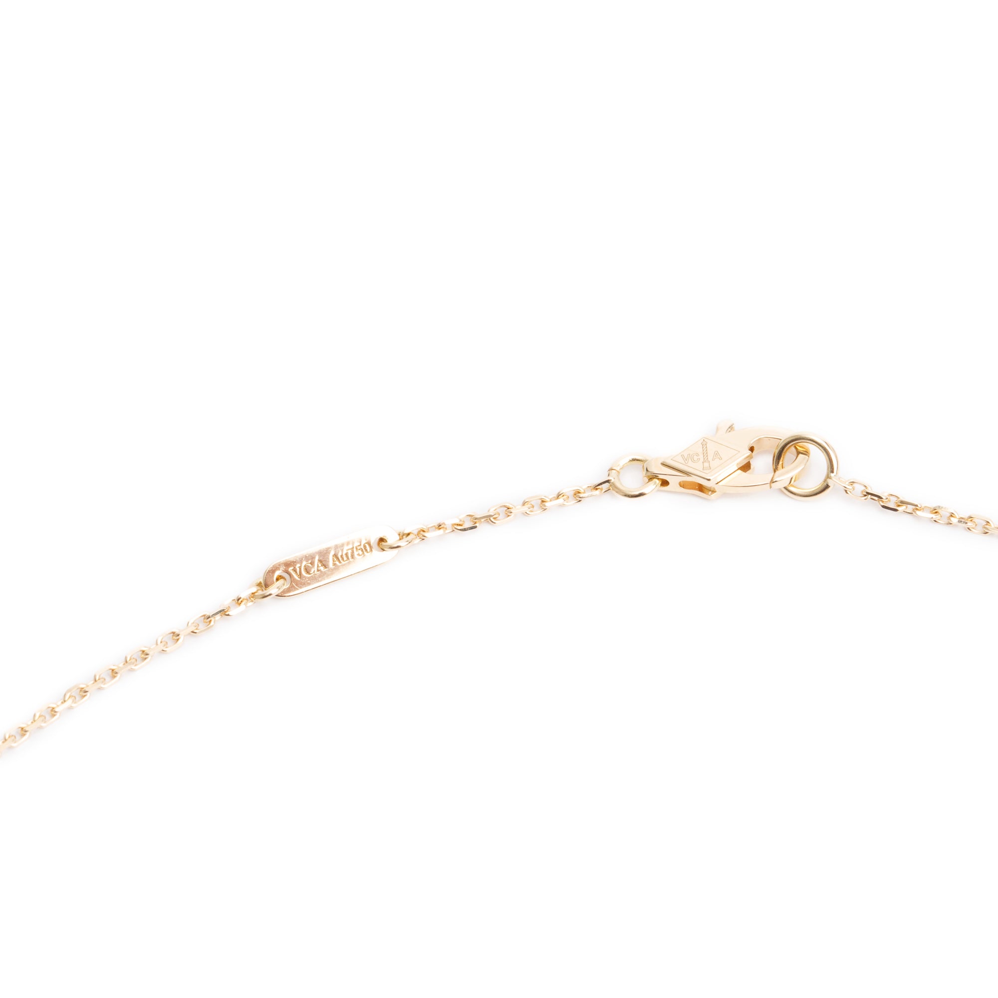 Van Cleef & Arpels 2024 18k Yellow Gold Sweet Alhambra Mother of Pearl Butterfly Pendant Necklace w/ Box, Receipt & Certificate