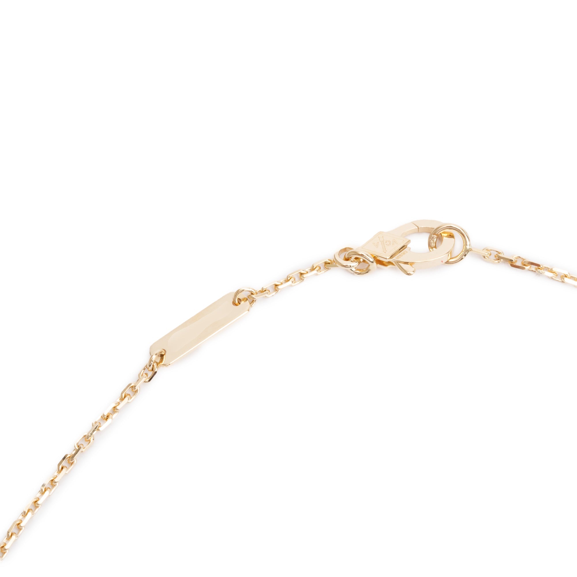 Van Cleef & Arpels 2024 18k Yellow Gold Vintage Alhambra Black Onyx Pendant Necklace w/ Receipt
