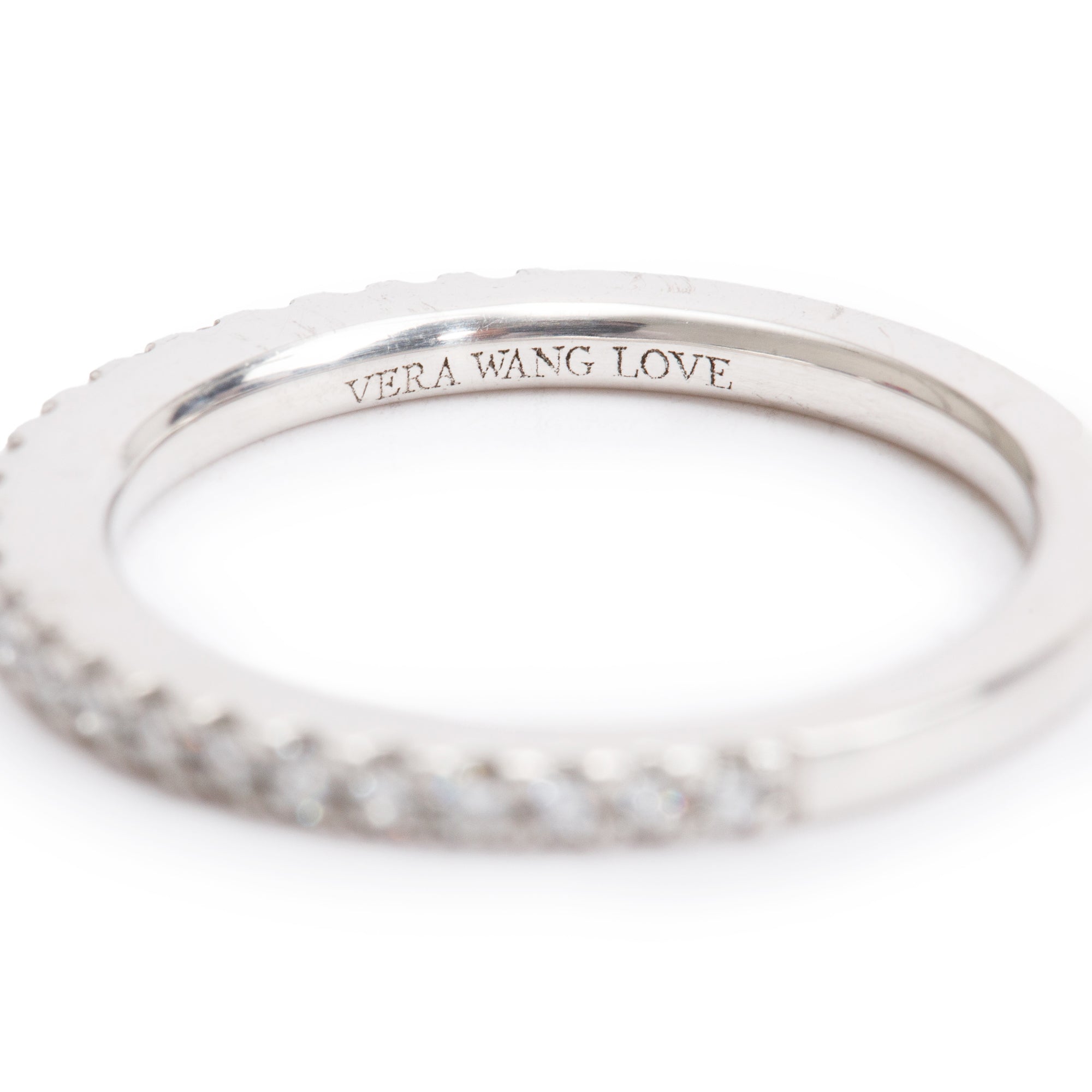 Vera Wang 14k White Gold Love Diamond Band Ring, Size 5
