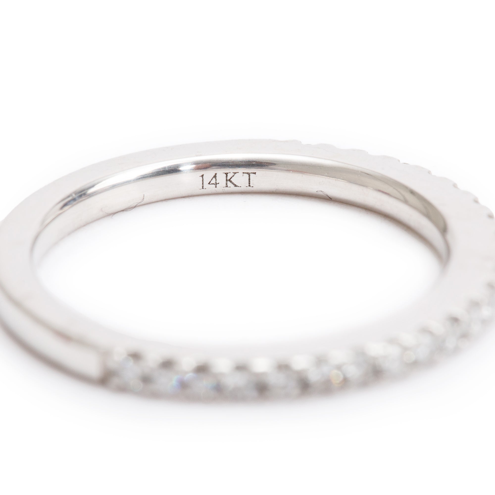 Vera Wang 14k White Gold Love Diamond Band Ring, Size 5