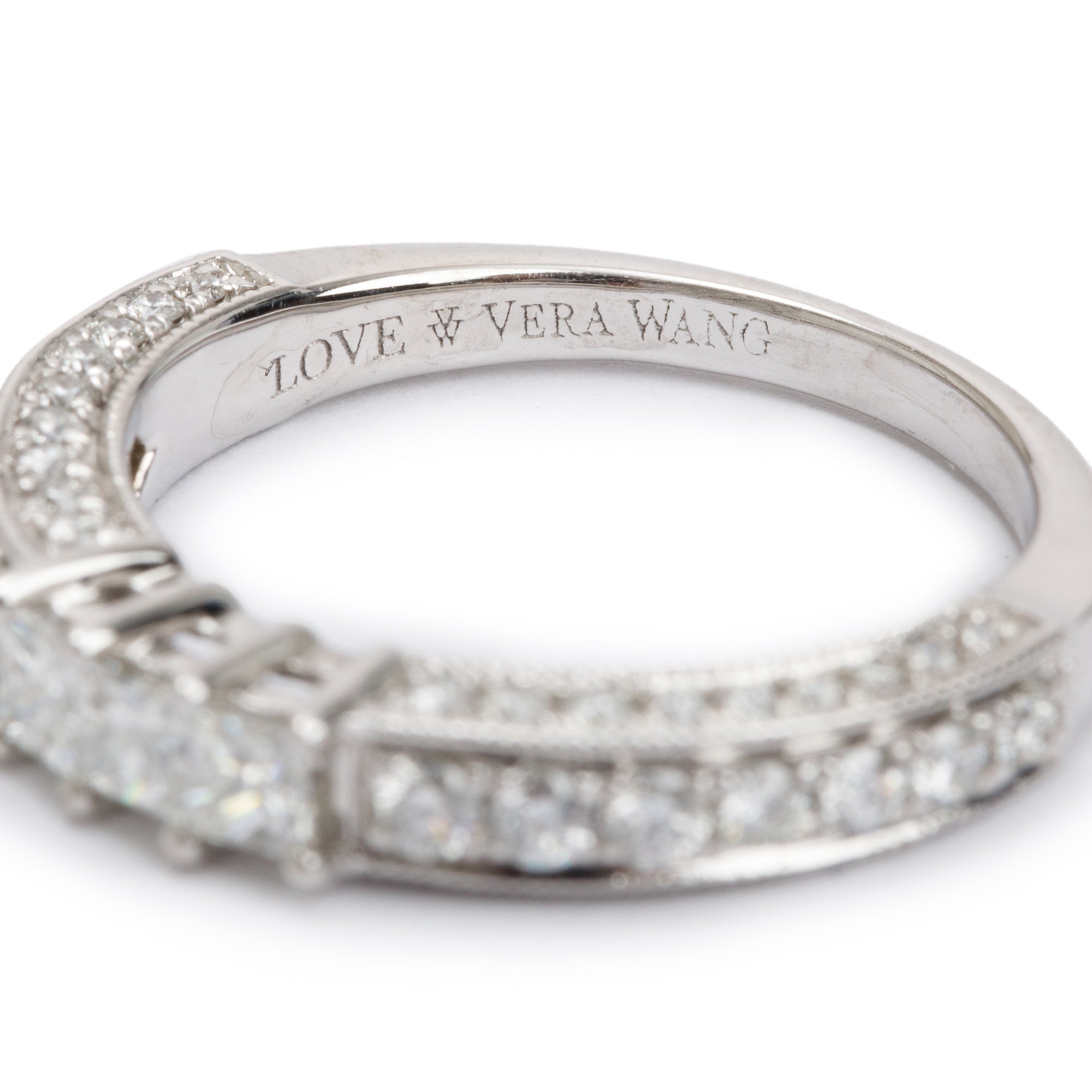 Vera Wang 14k White Gold Love Diamond Band Ring, Size 5.25