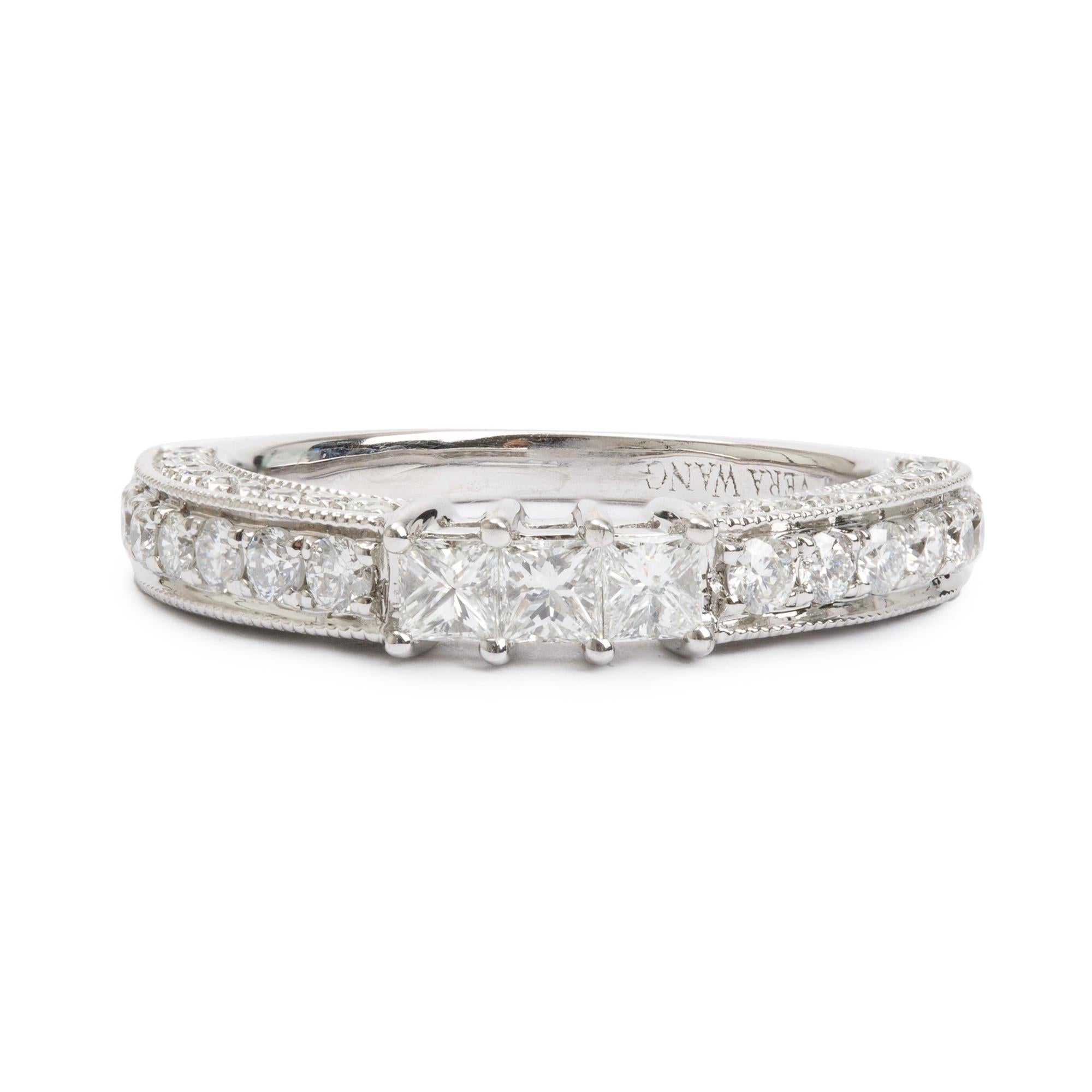 Vera Wang 14k White Gold Love Diamond Band Ring, Size 5.25