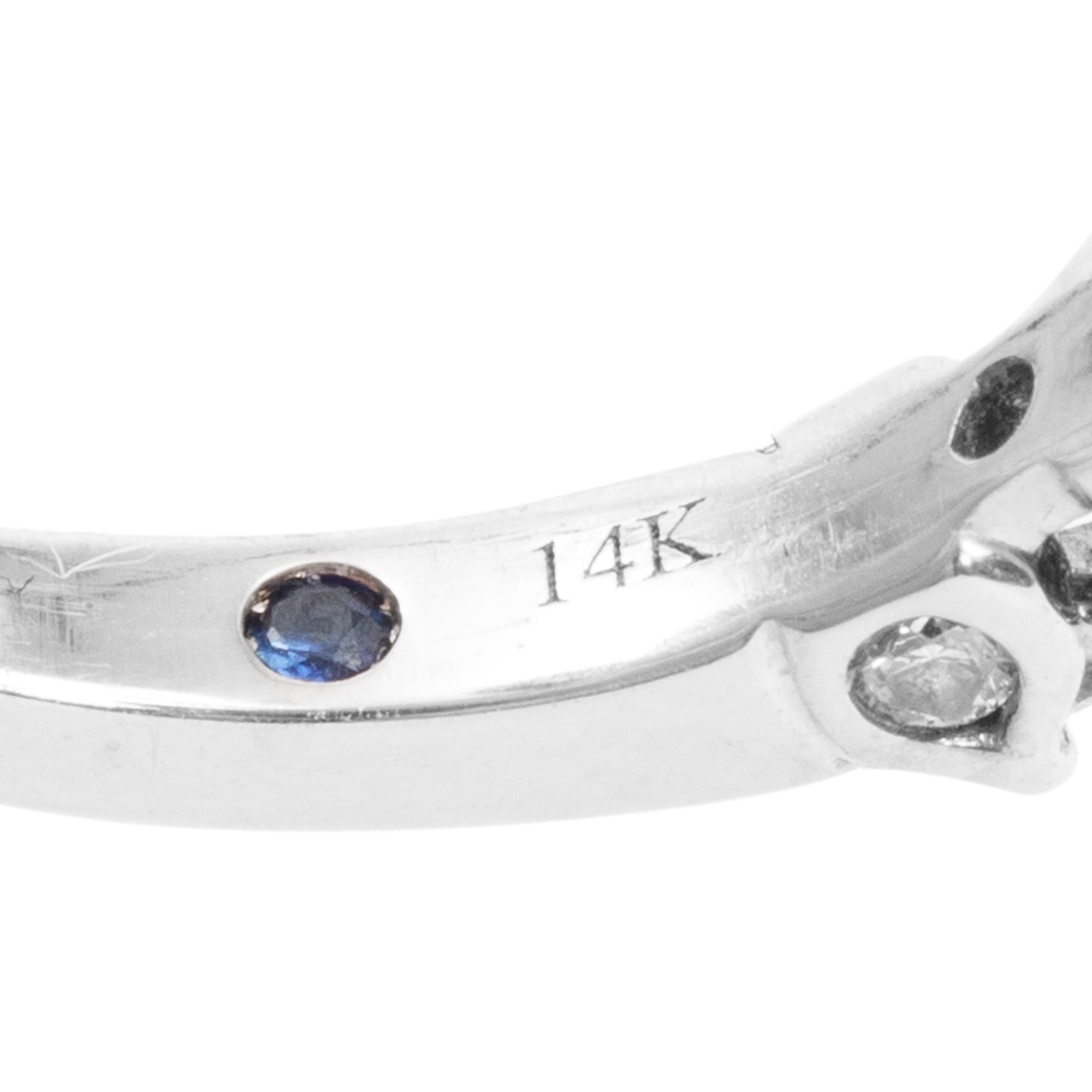 Vera Wang 14k White Gold Love Diamond Band Ring, Size 5.5 w/ Box