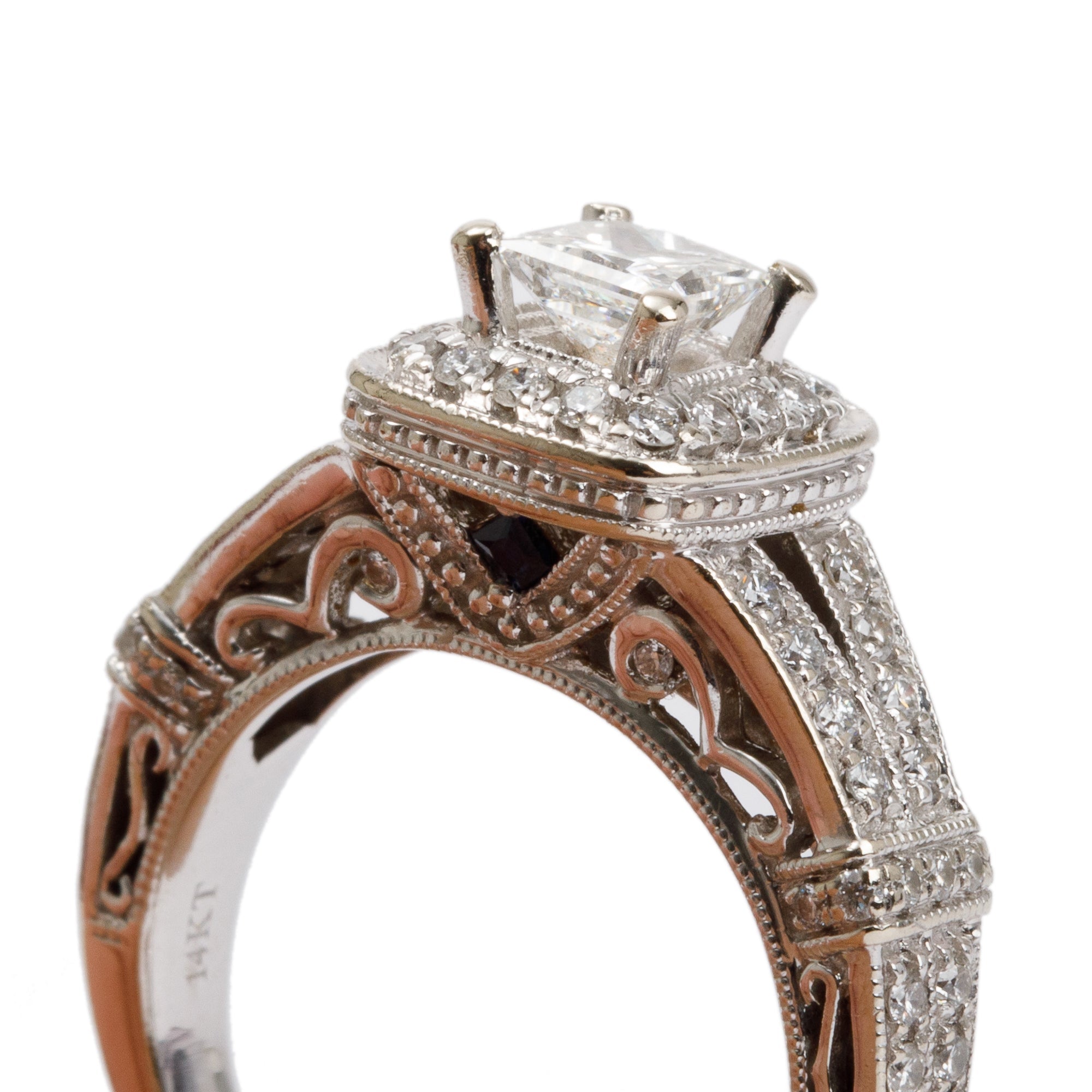 Vera Wang 14k White Gold Love Diamond Engagement Ring, Size 6 w/ GIA Certificate