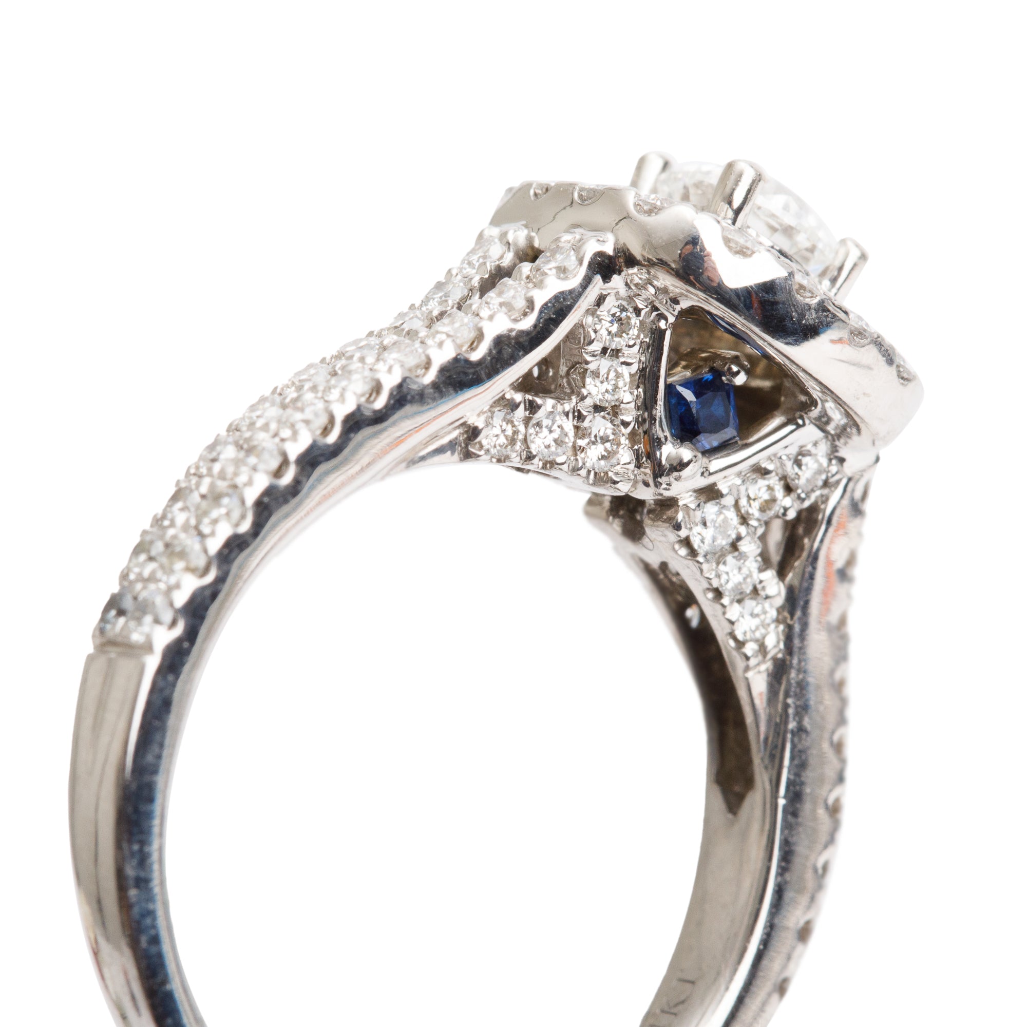 Vera Wang 14k White Gold Love Diamond Engagement Ring, Size 6.25 w/ Box