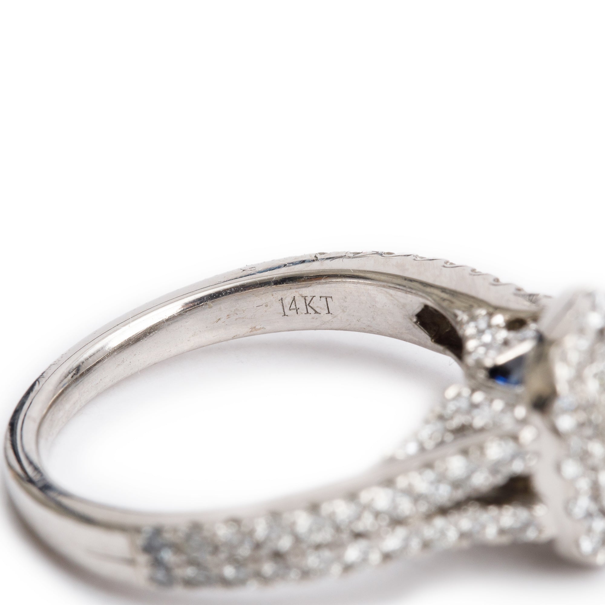 Vera Wang 14k White Gold Love Diamond Engagement Ring, Size 6.25 w/ Box