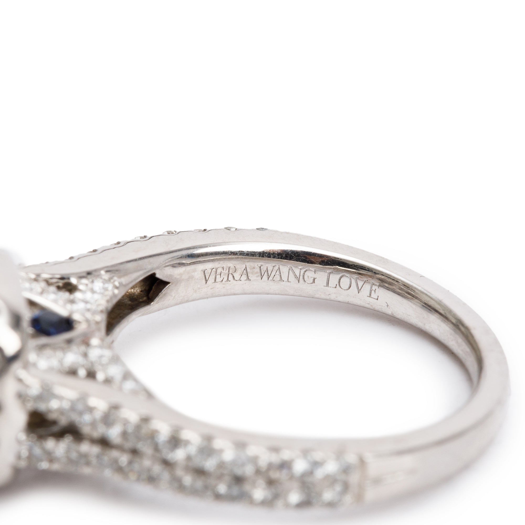 Vera Wang 14k White Gold Love Diamond Engagement Ring, Size 6.25 w/ Box